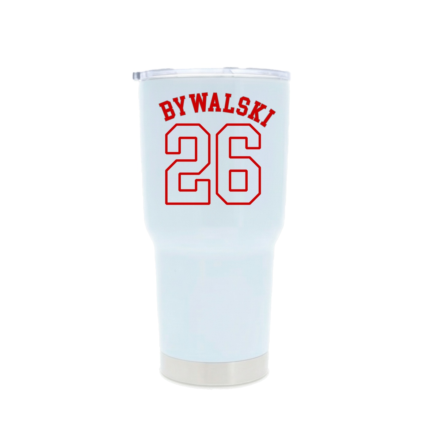 30oz Stainless Steel Tumbler — Shirsey Arch in White