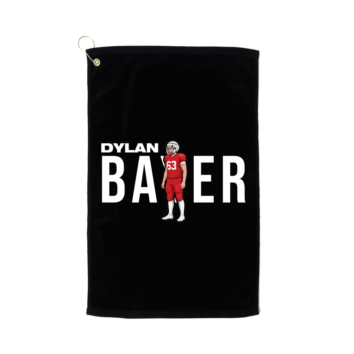 Golf Towel — Player Name in Black