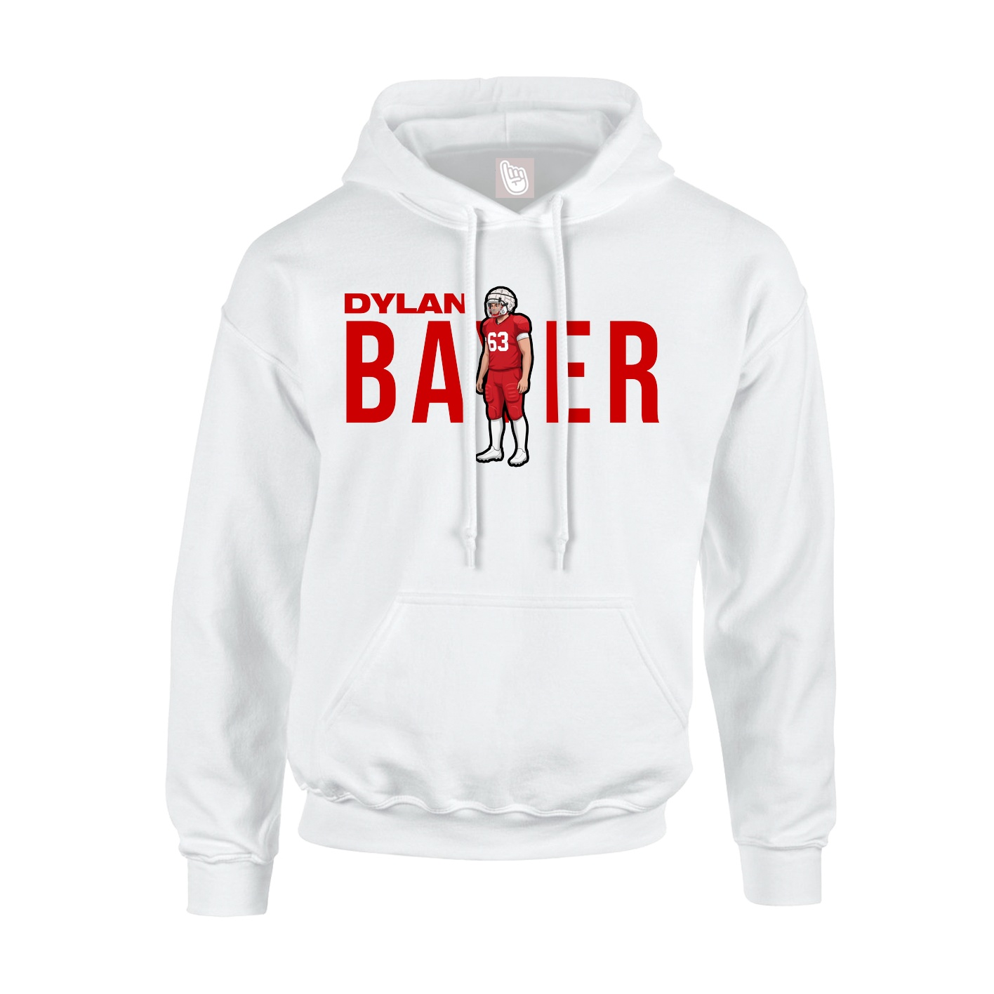 Hoodie — Player Name in White