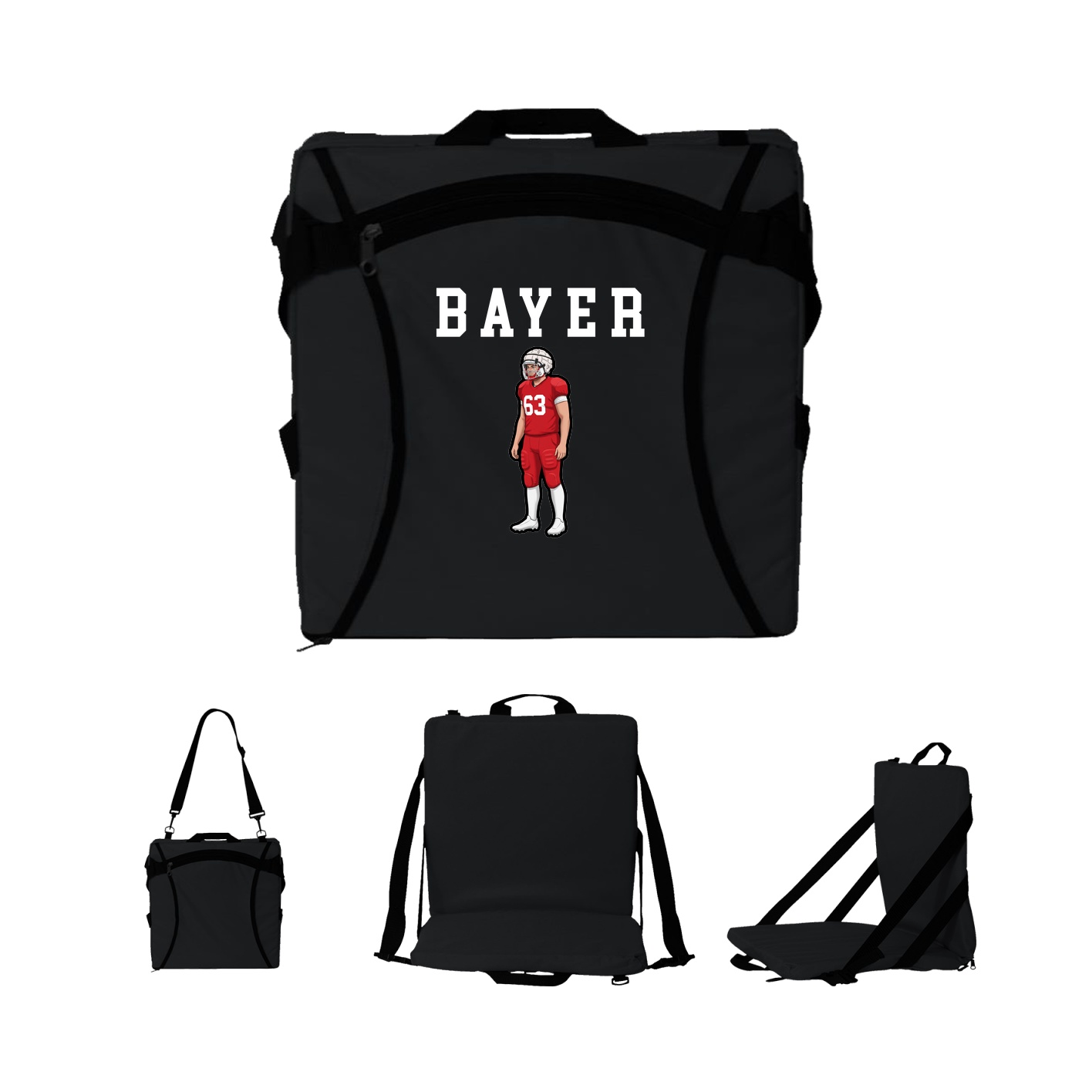 Folding Stadium Seat — Shirsey in Black