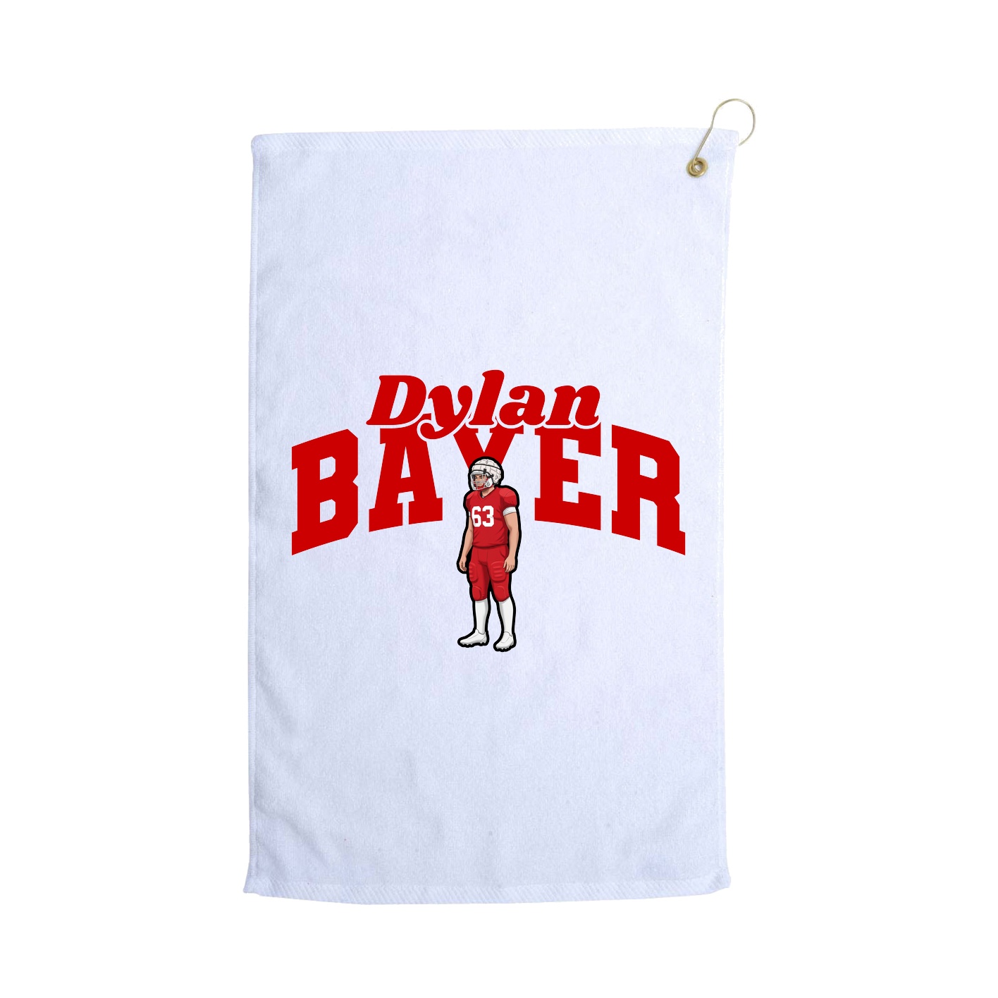 Golf Towel — Signature Arch in White