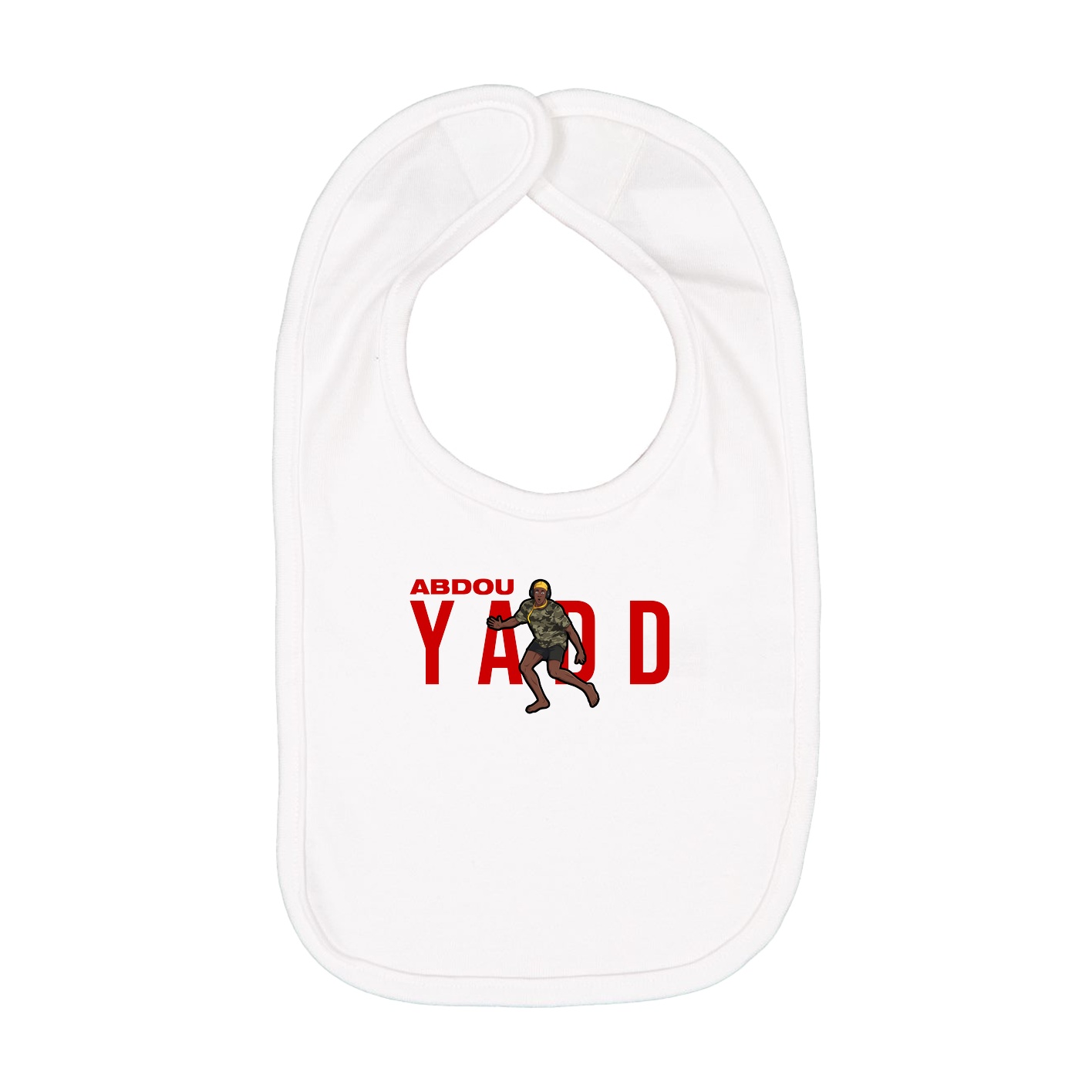 Infant Bib — Player Name in White