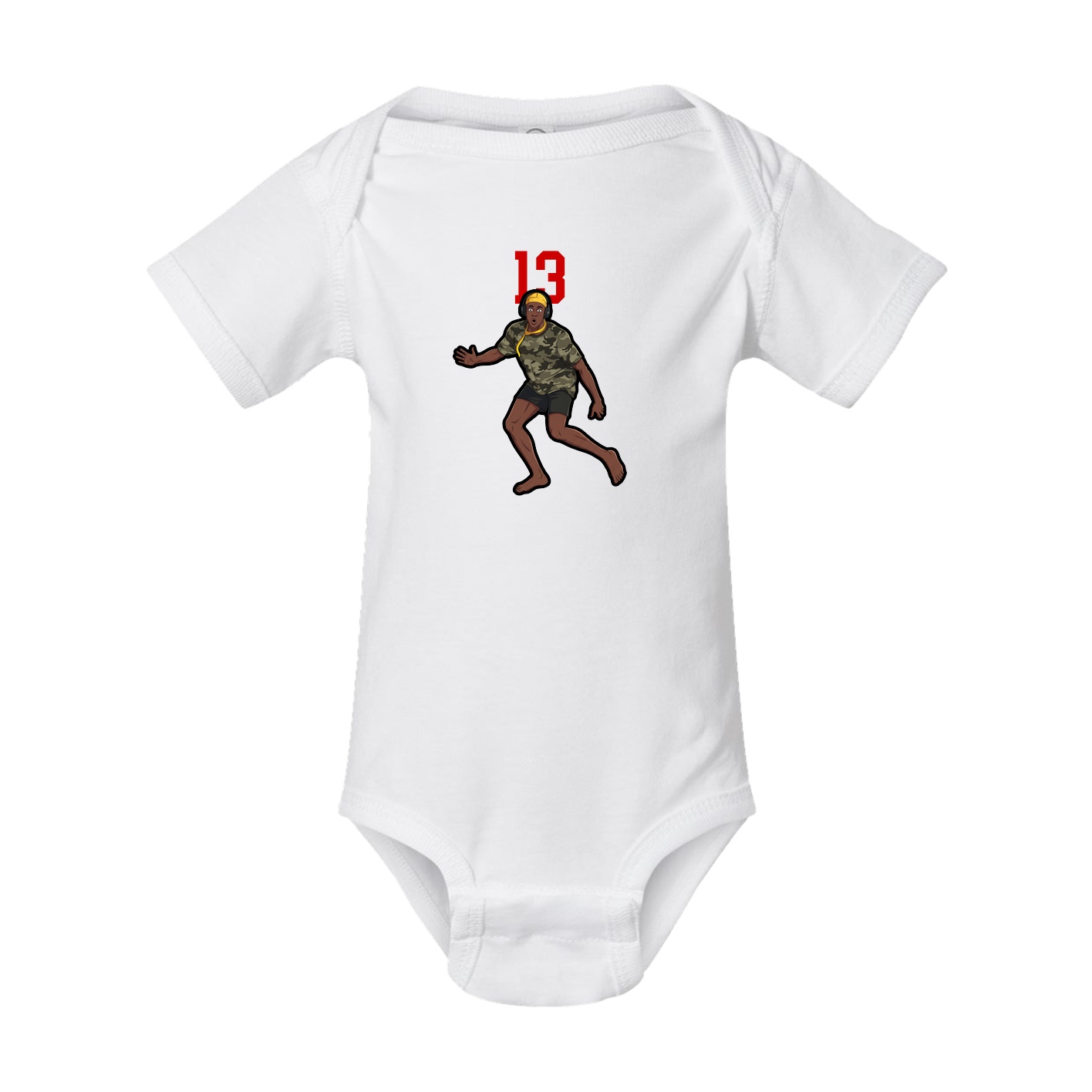 Baby Onesie — Number Top in White