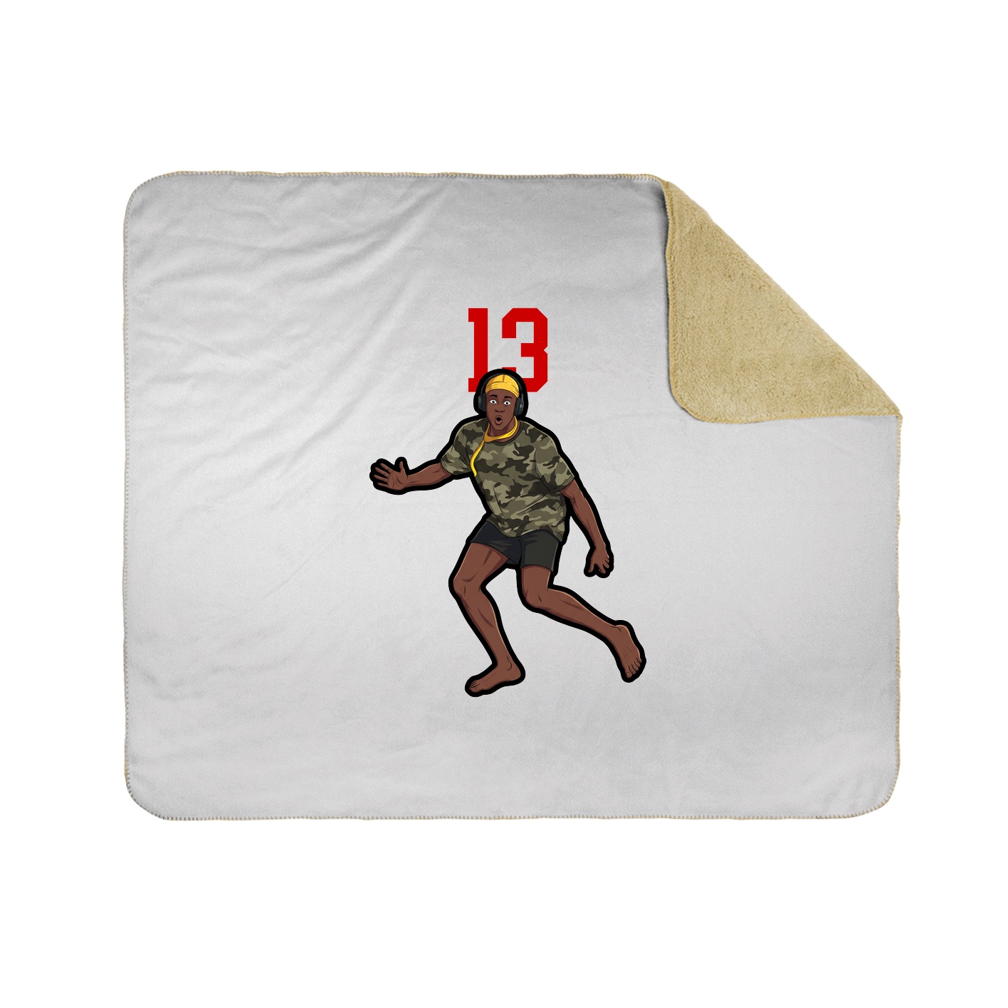 Throw Blanket — Number Top in White