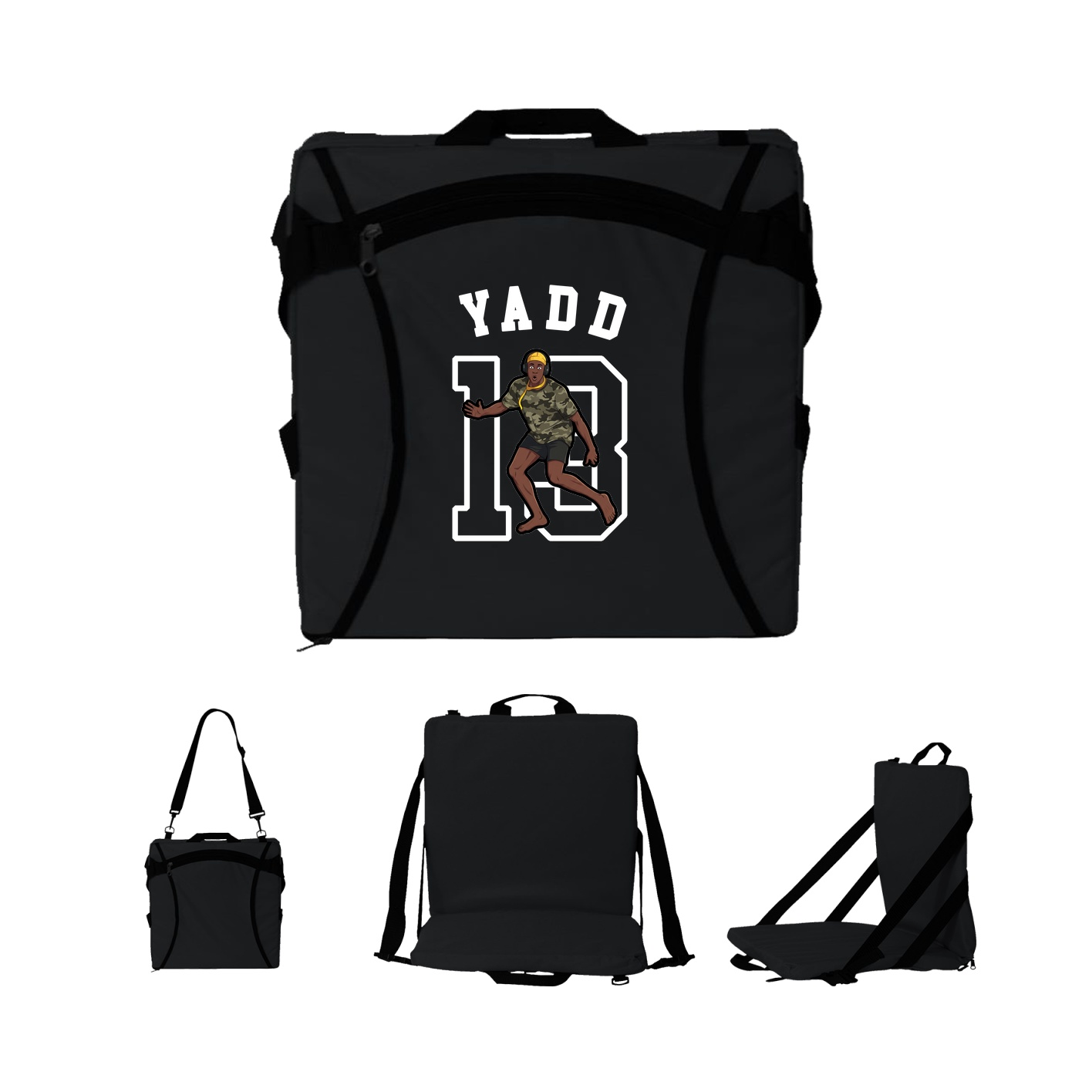 Folding Stadium Seat — Shirsey Arch in Black