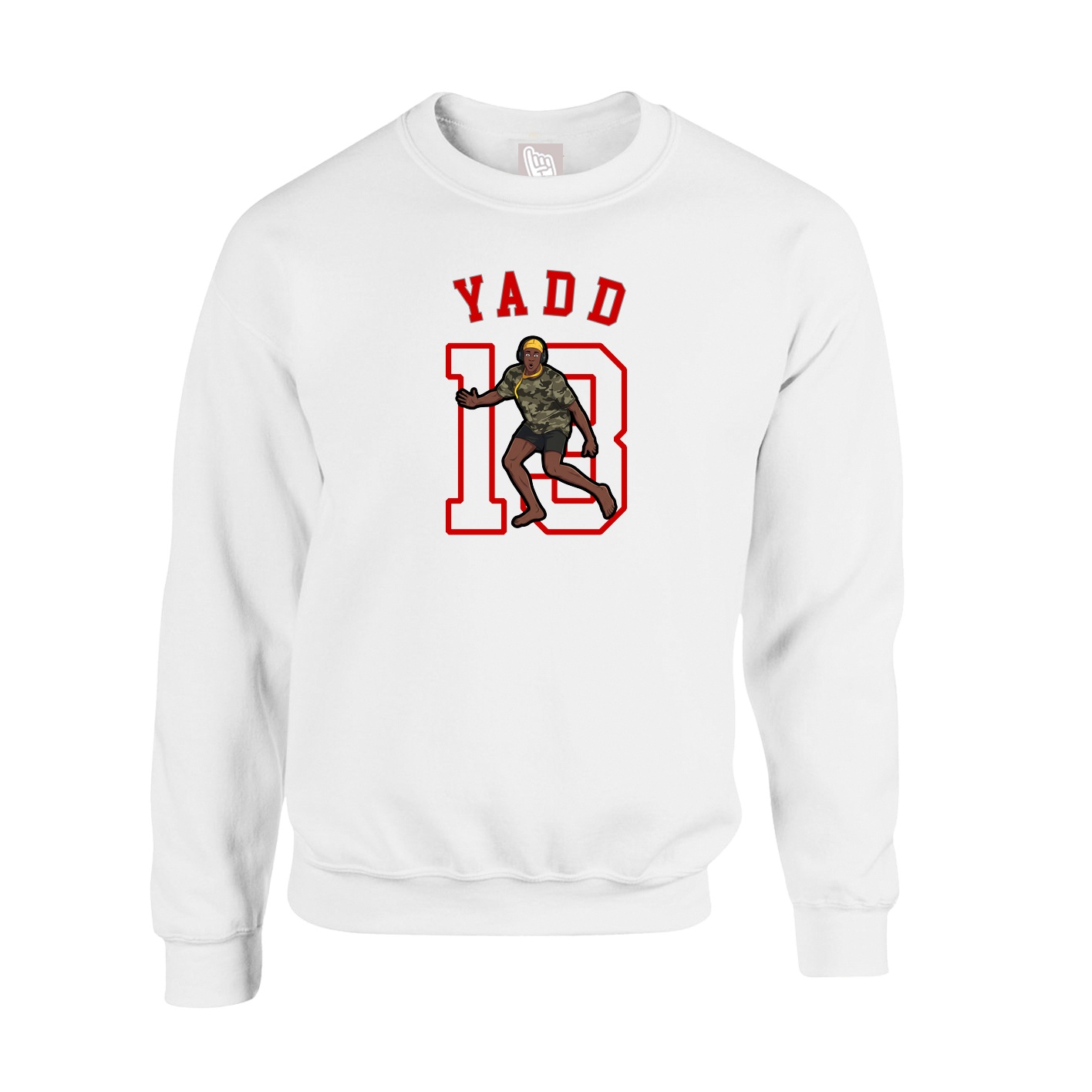Fleece Crew — Shirsey Arch in White
