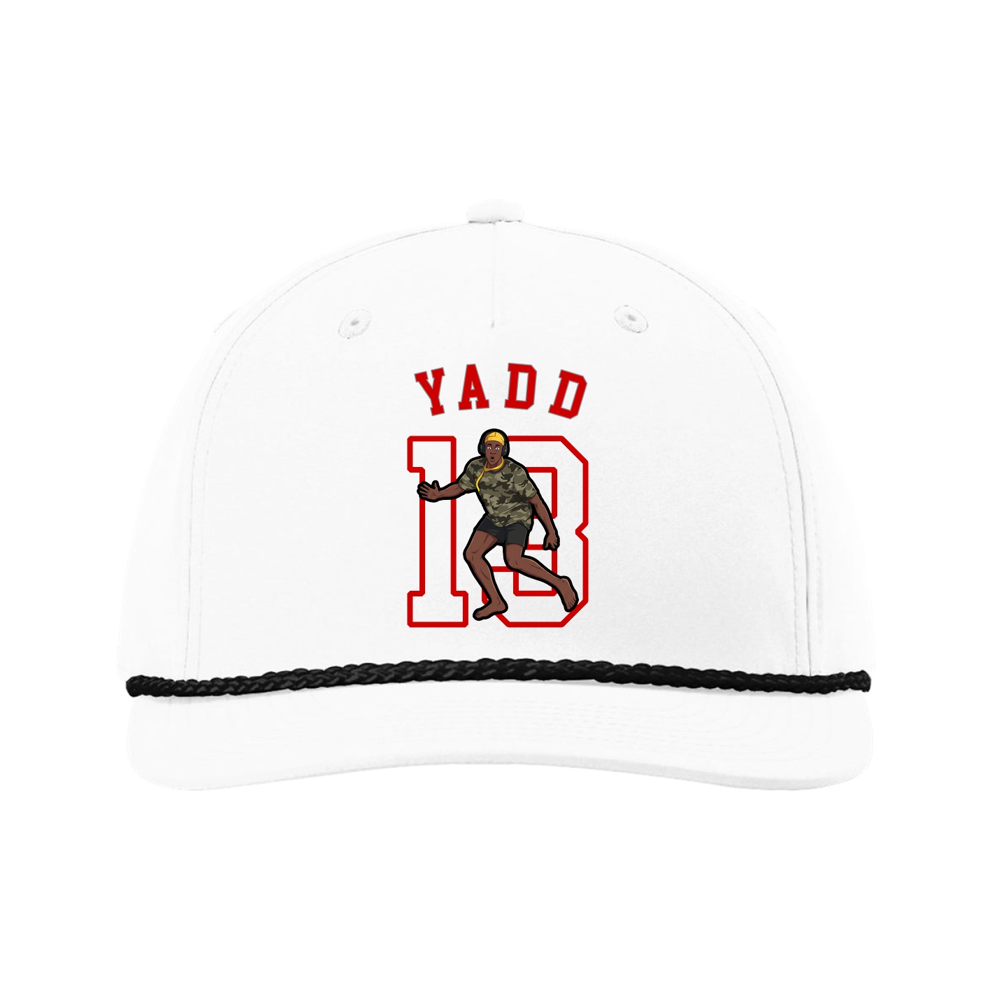 Five-Panel Classic Rope Cap — Shirsey Arch in White