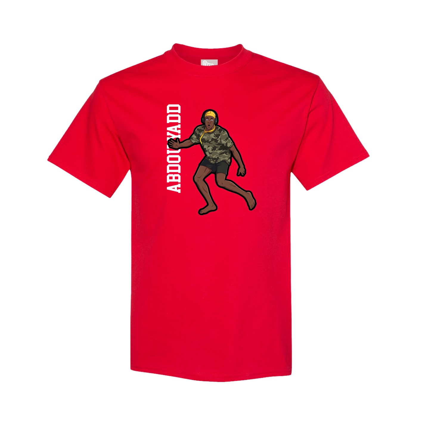 Tee — Name Vertical in Red