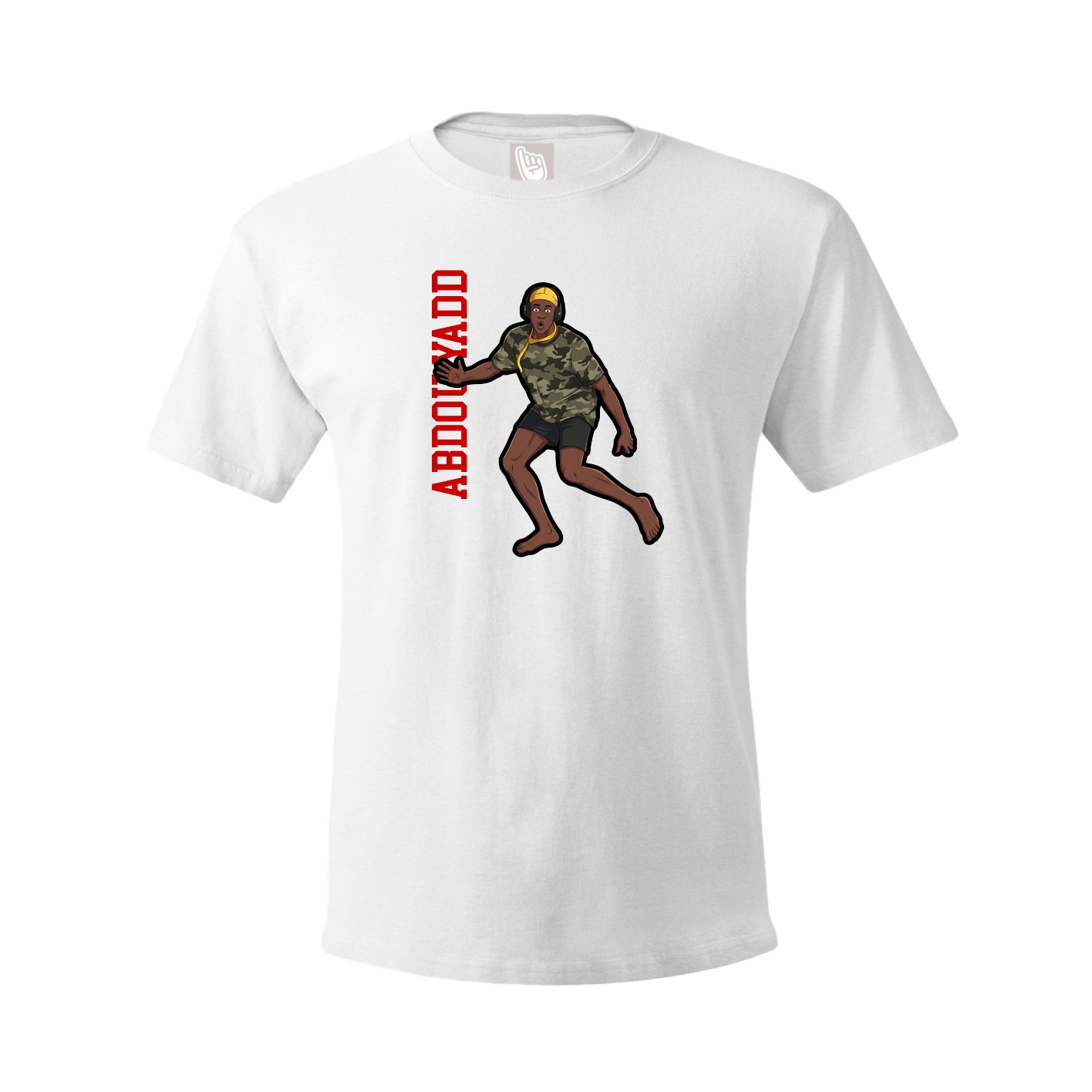 Youth Tee — Name Vertical in White