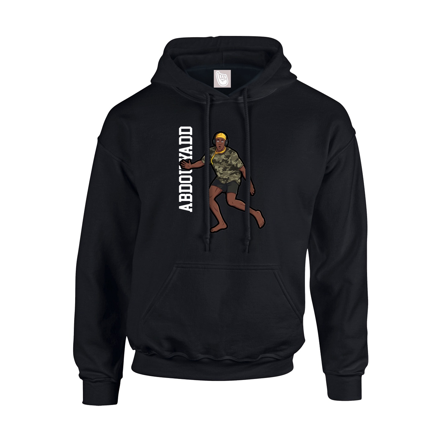 Hoodie — Name Vertical in Black