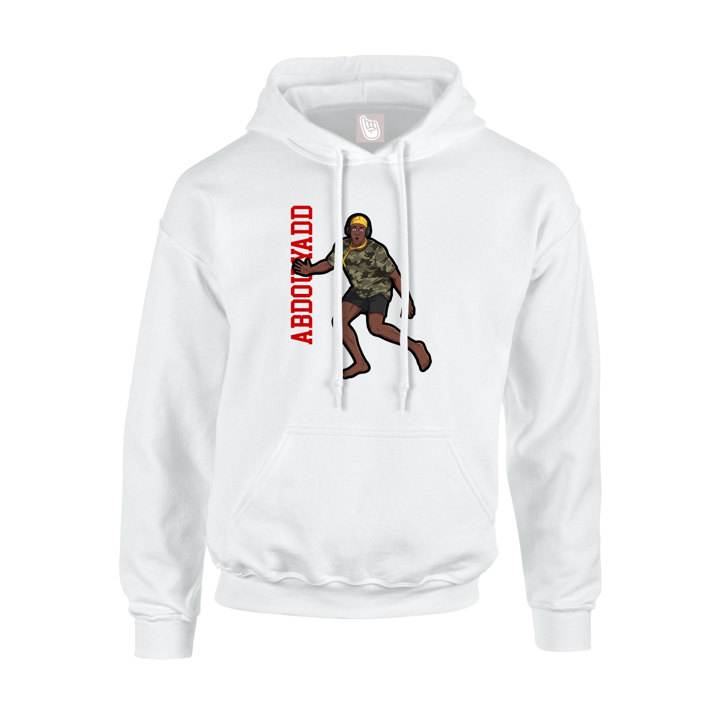 Youth Hoodie — Name Vertical in White