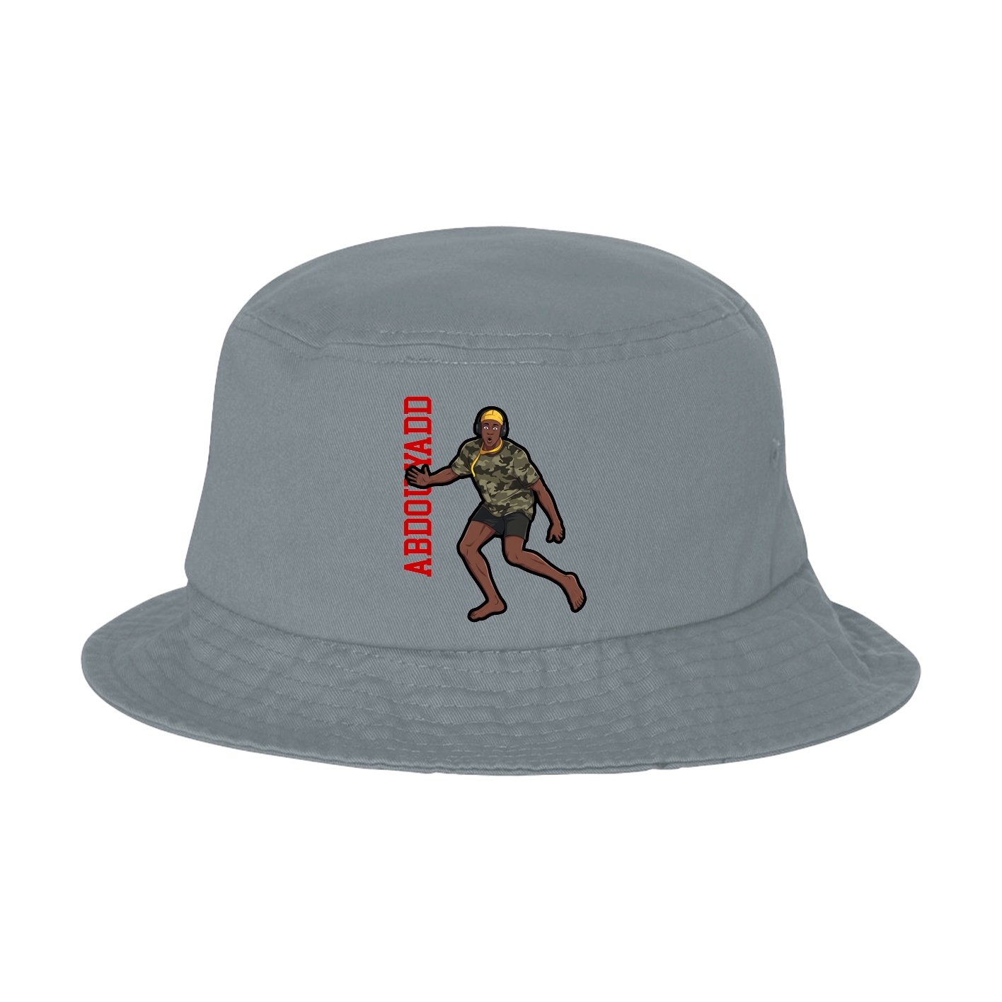 Bucket Cap — Name Vertical in Grey