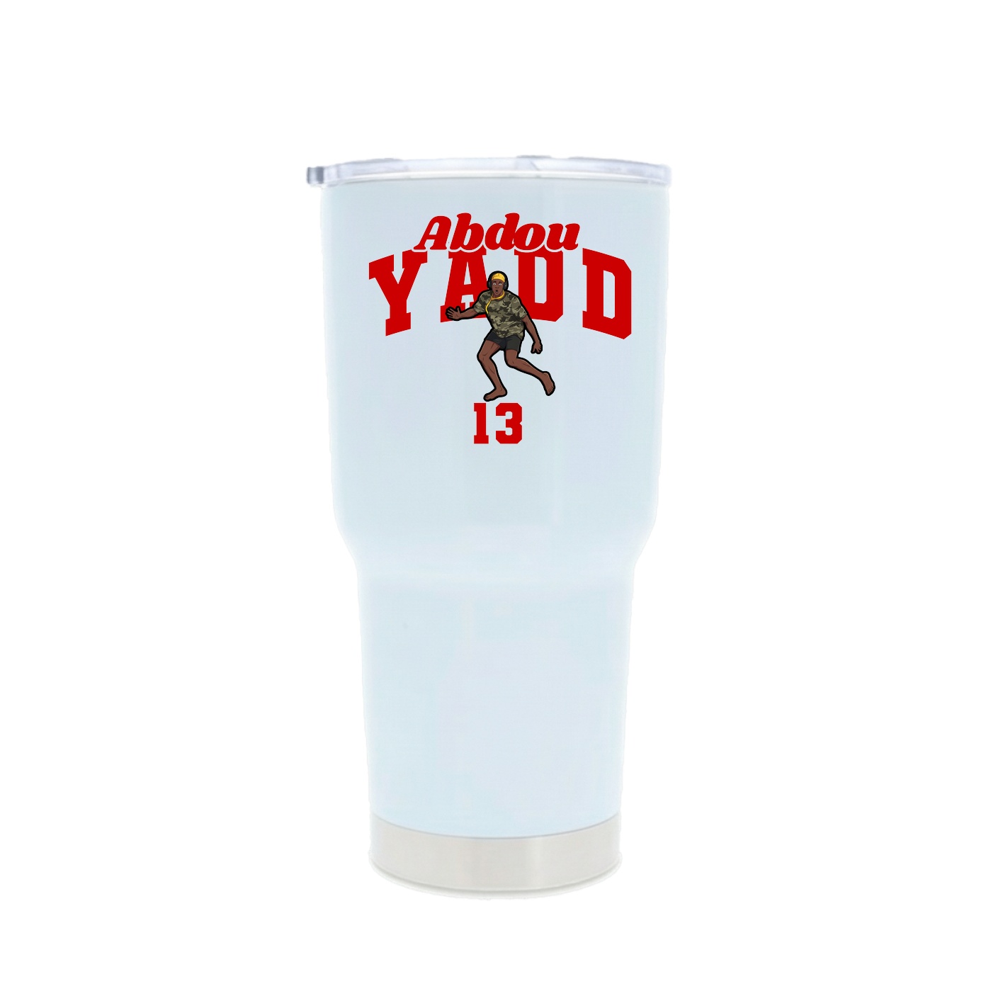 30oz Stainless Steel Tumbler — Signature Arch in White
