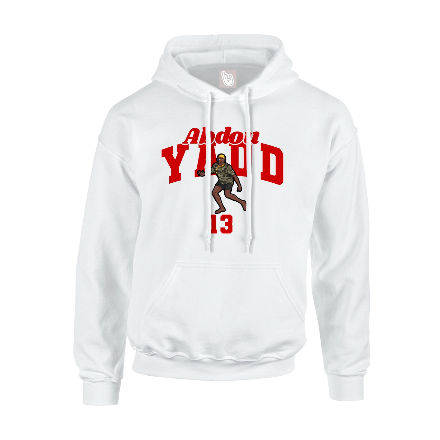 Youth Hoodie — Signature Arch in White