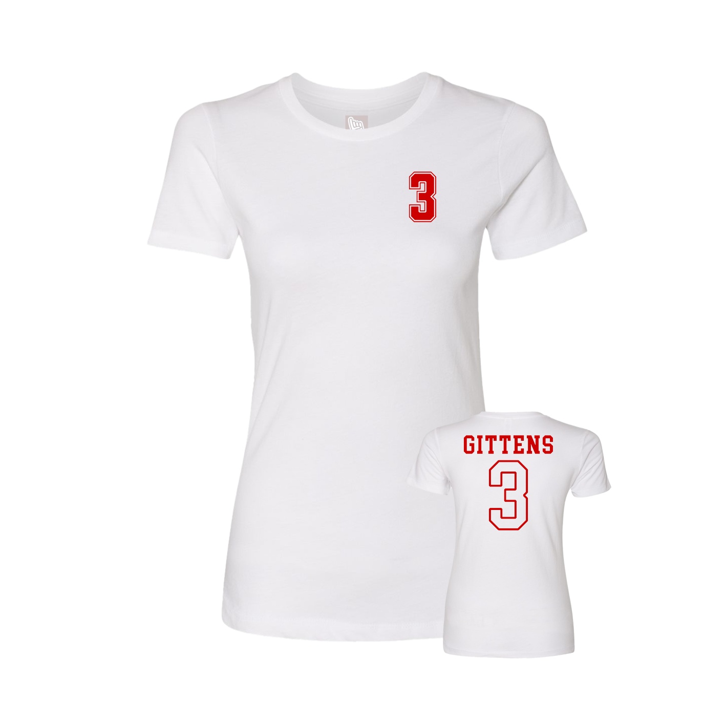 Womens Tee — Chest Back in White