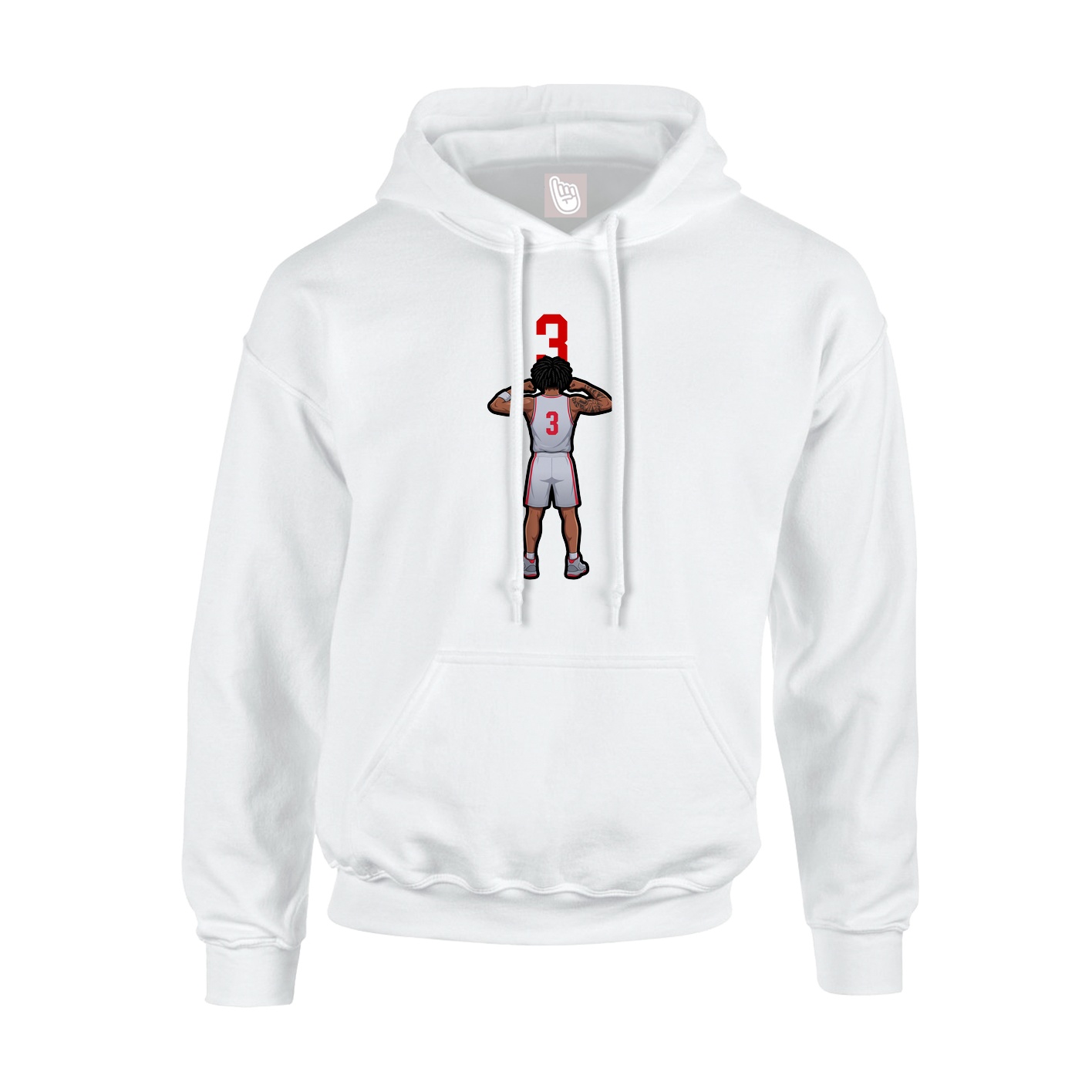 Hoodie — Number Top in White