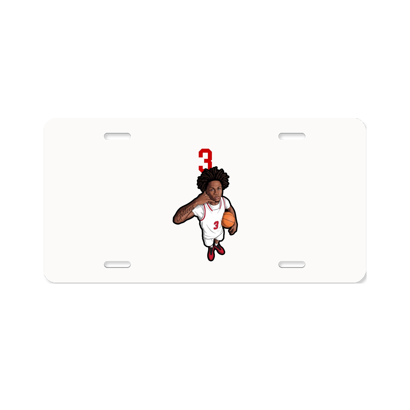 License Plate — Number Top in Classic
