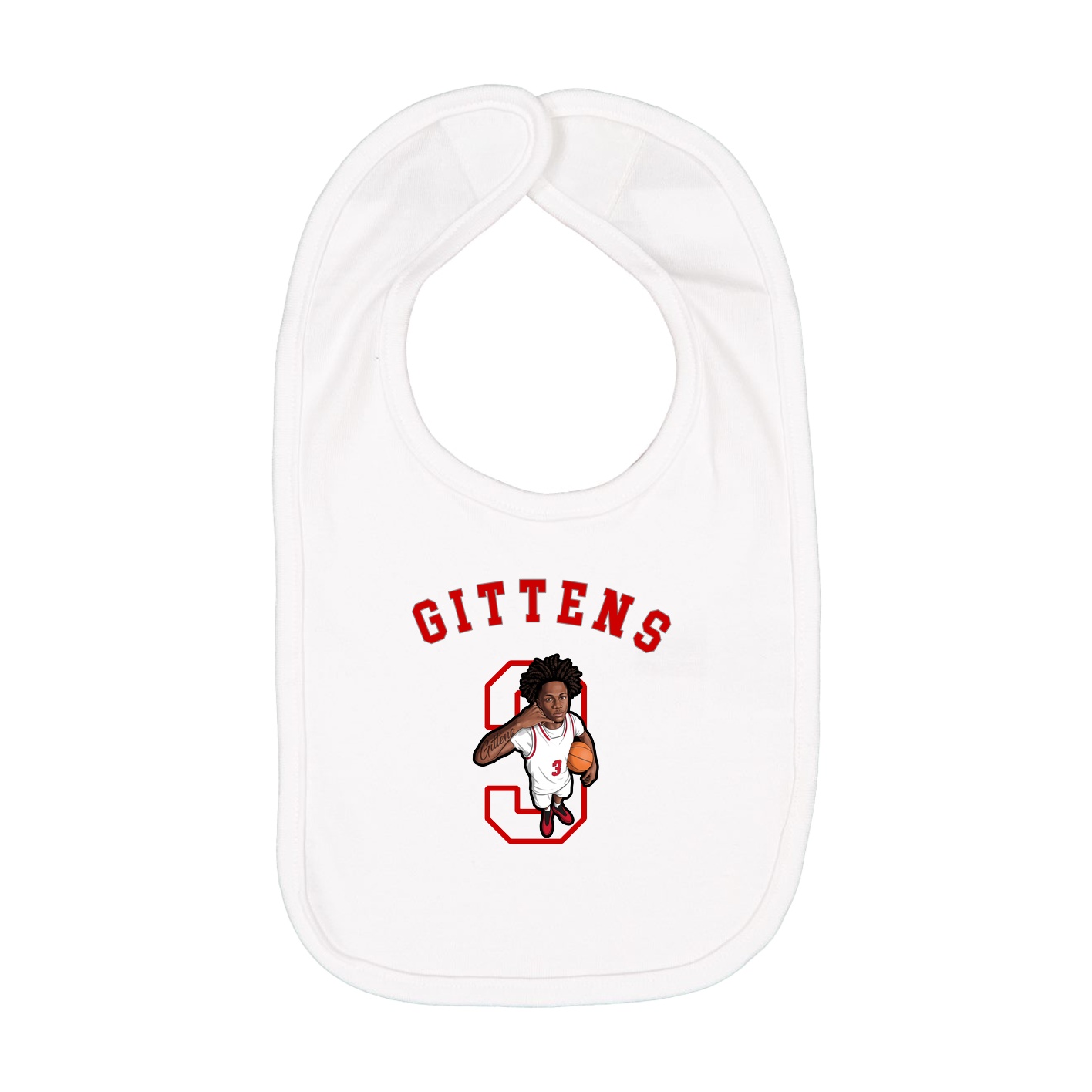 Infant Bib — Shirsey Arch in White