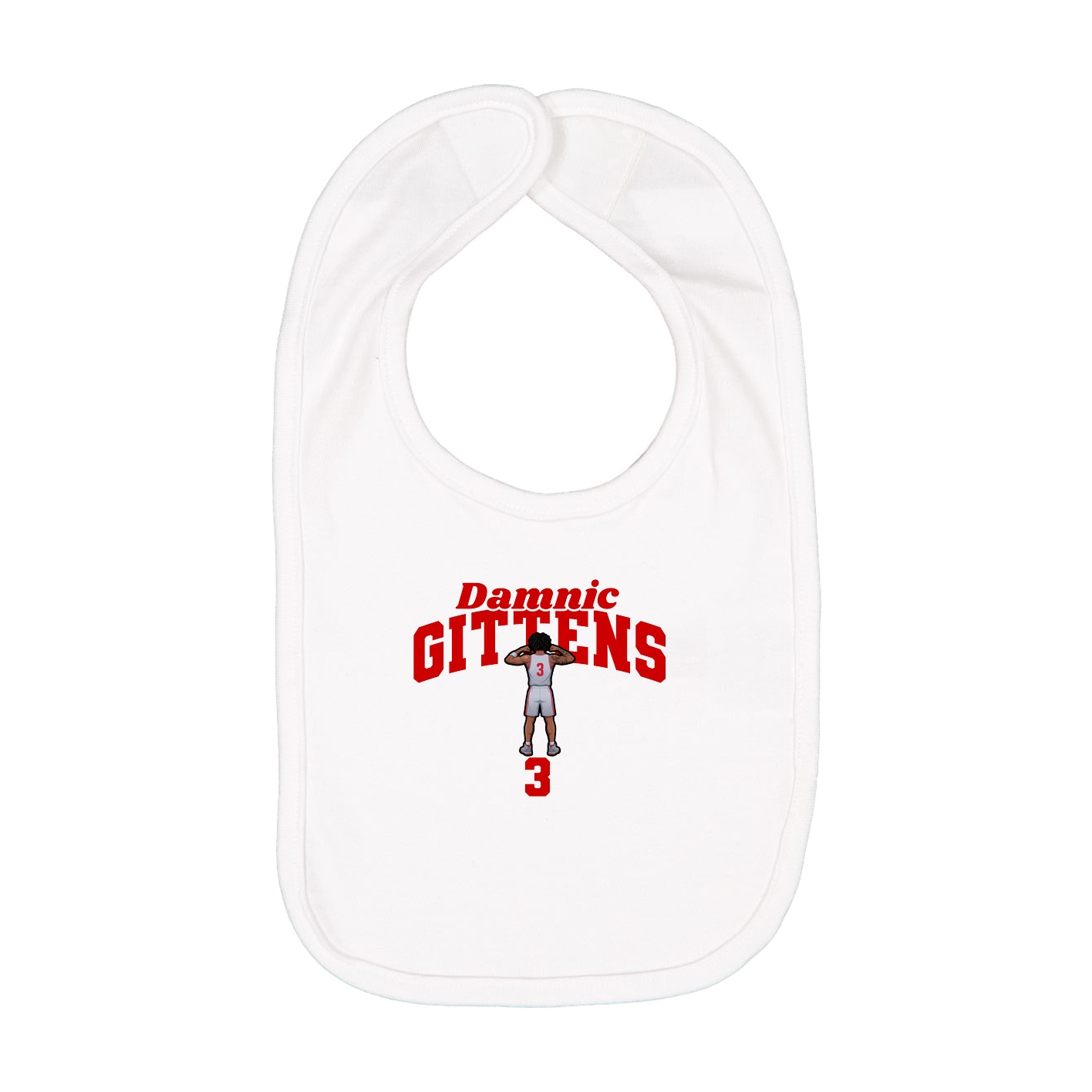 Infant Bib — Signature Arch in White
