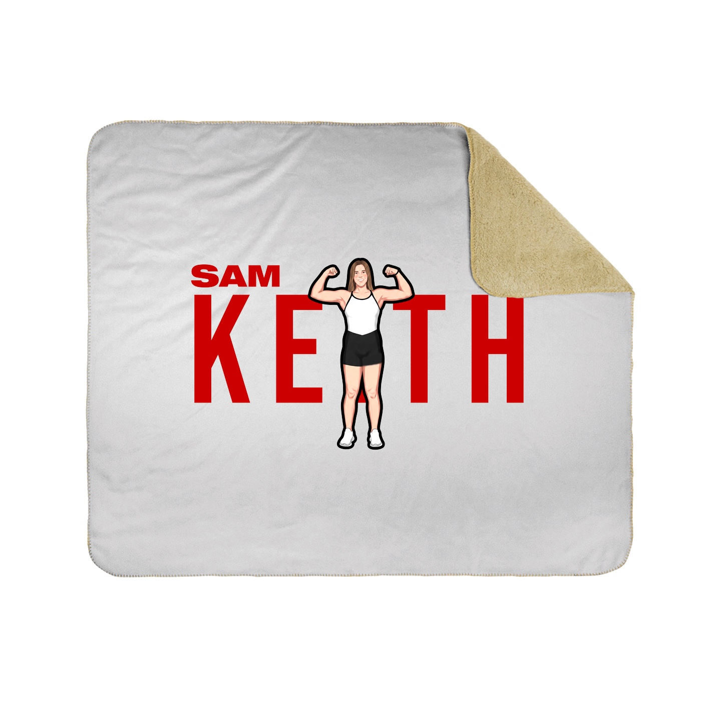 Throw Blanket — Player Name in White