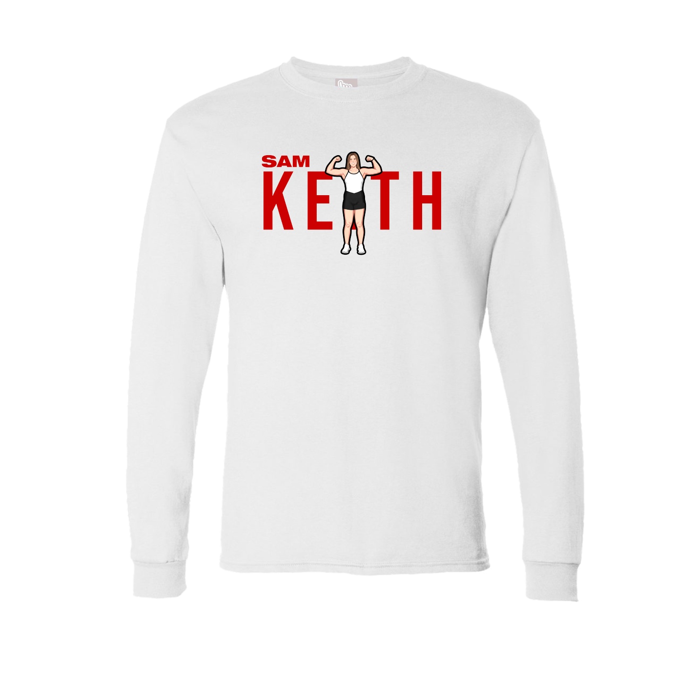 Long Sleeve Tee — Player Name in White