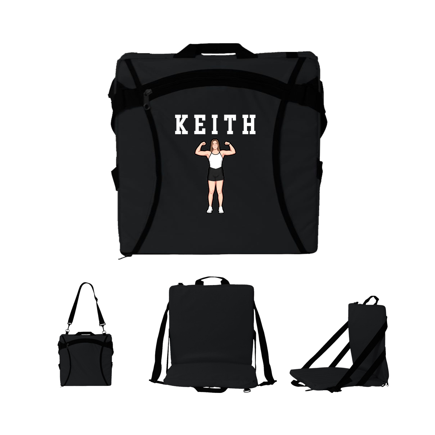 Folding Stadium Seat — Shirsey in Black