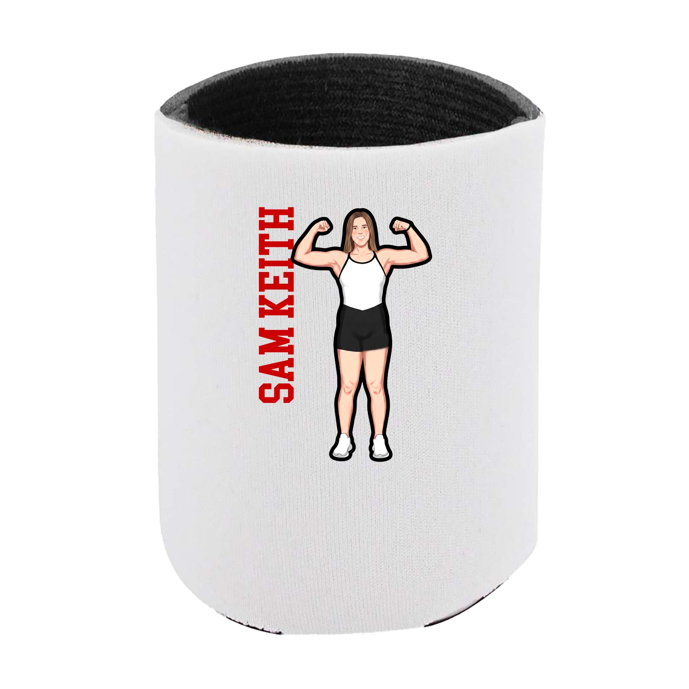 Can Holder — Name Vertical in White