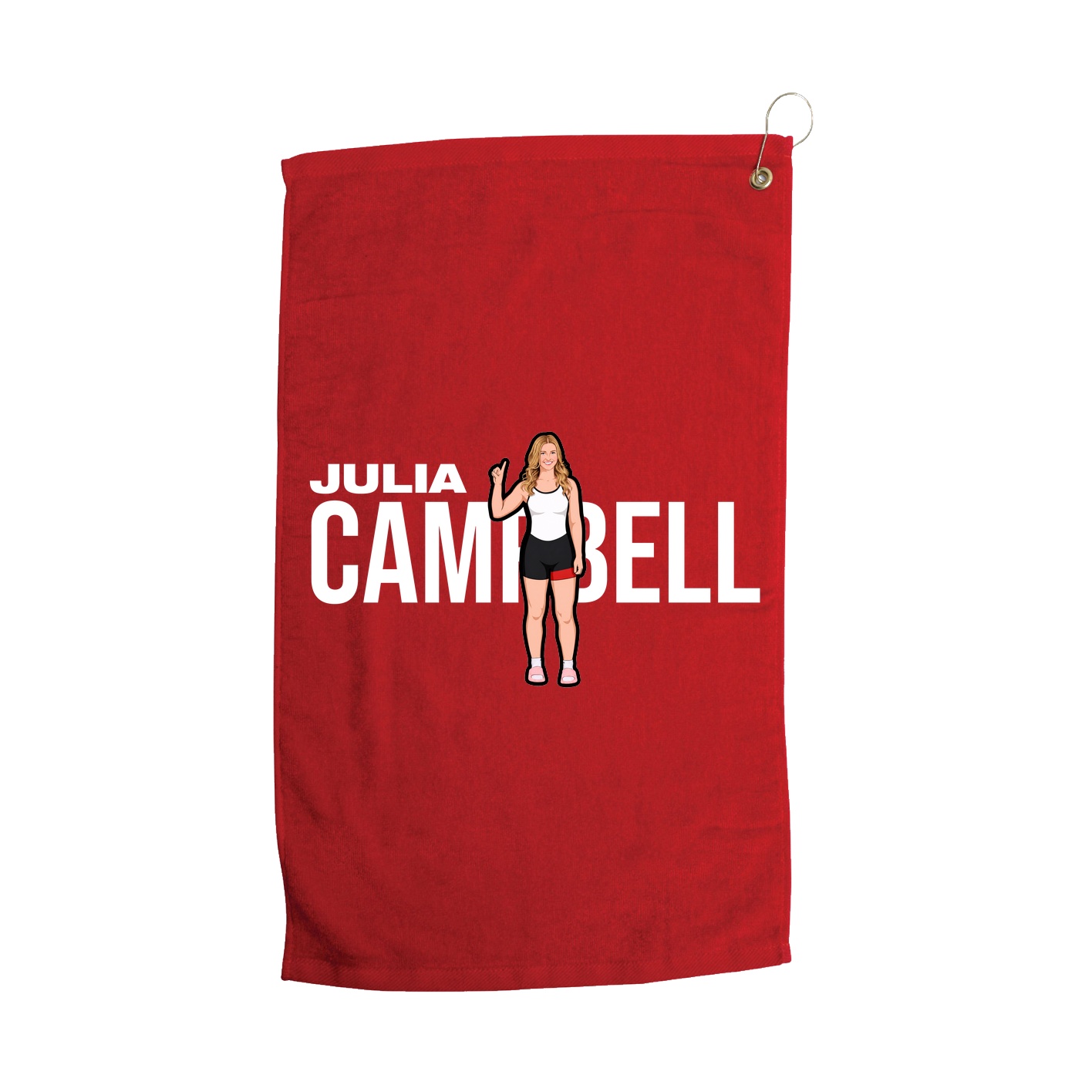 Golf Towel — Player Name in Red