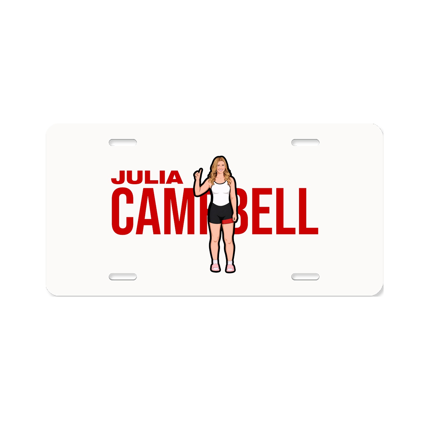 License Plate — Player Name in Classic