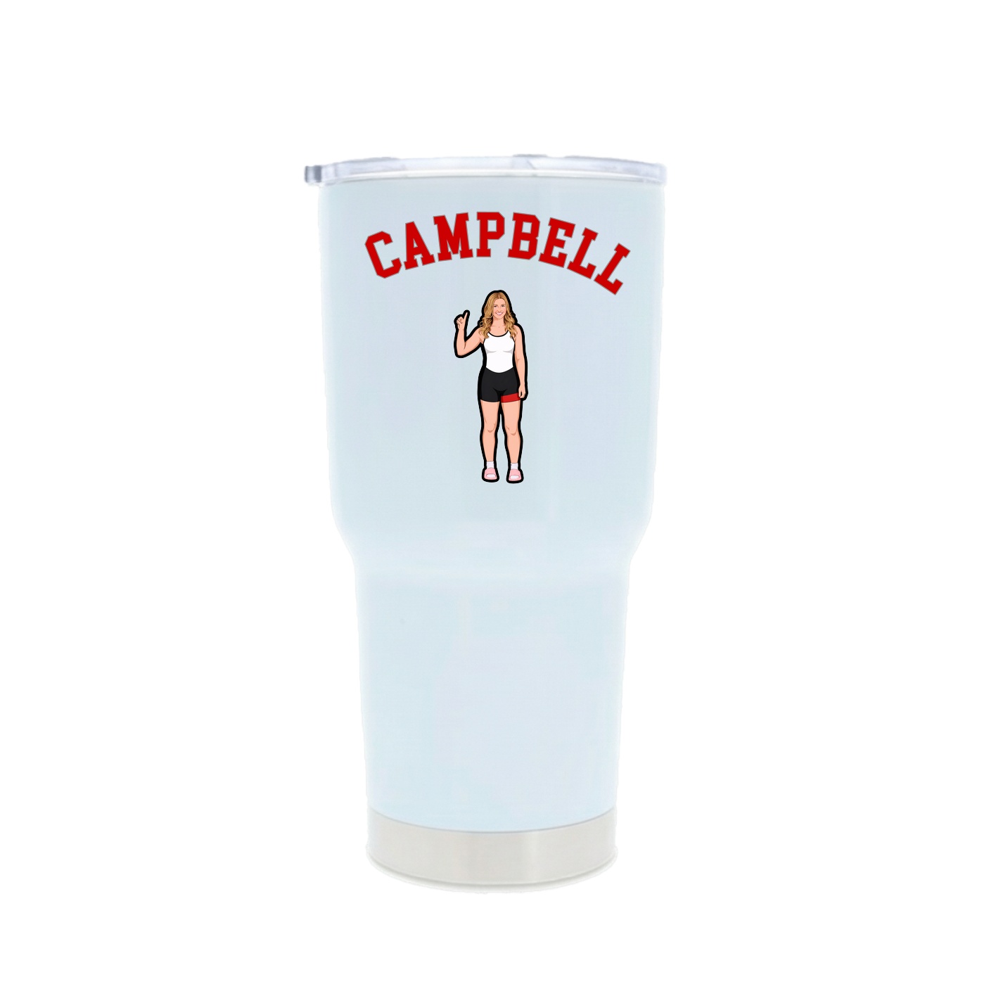 30oz Stainless Steel Tumbler — Shirsey Arch in White