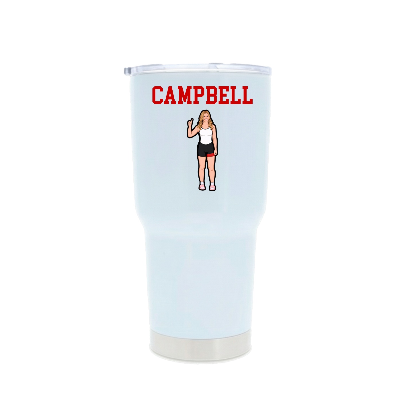30oz Stainless Steel Tumbler — Shirsey in White