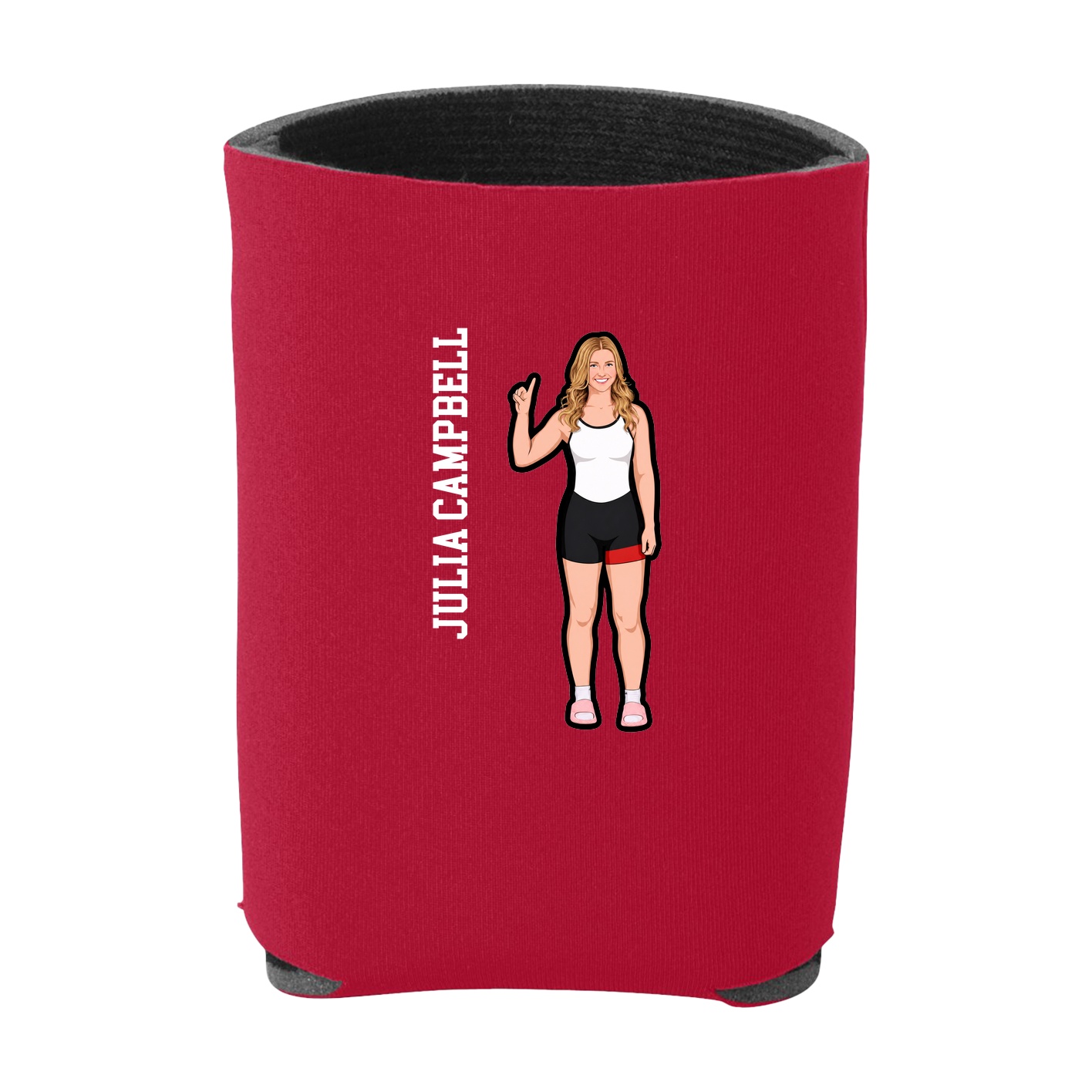 Can Holder — Name Vertical in Red
