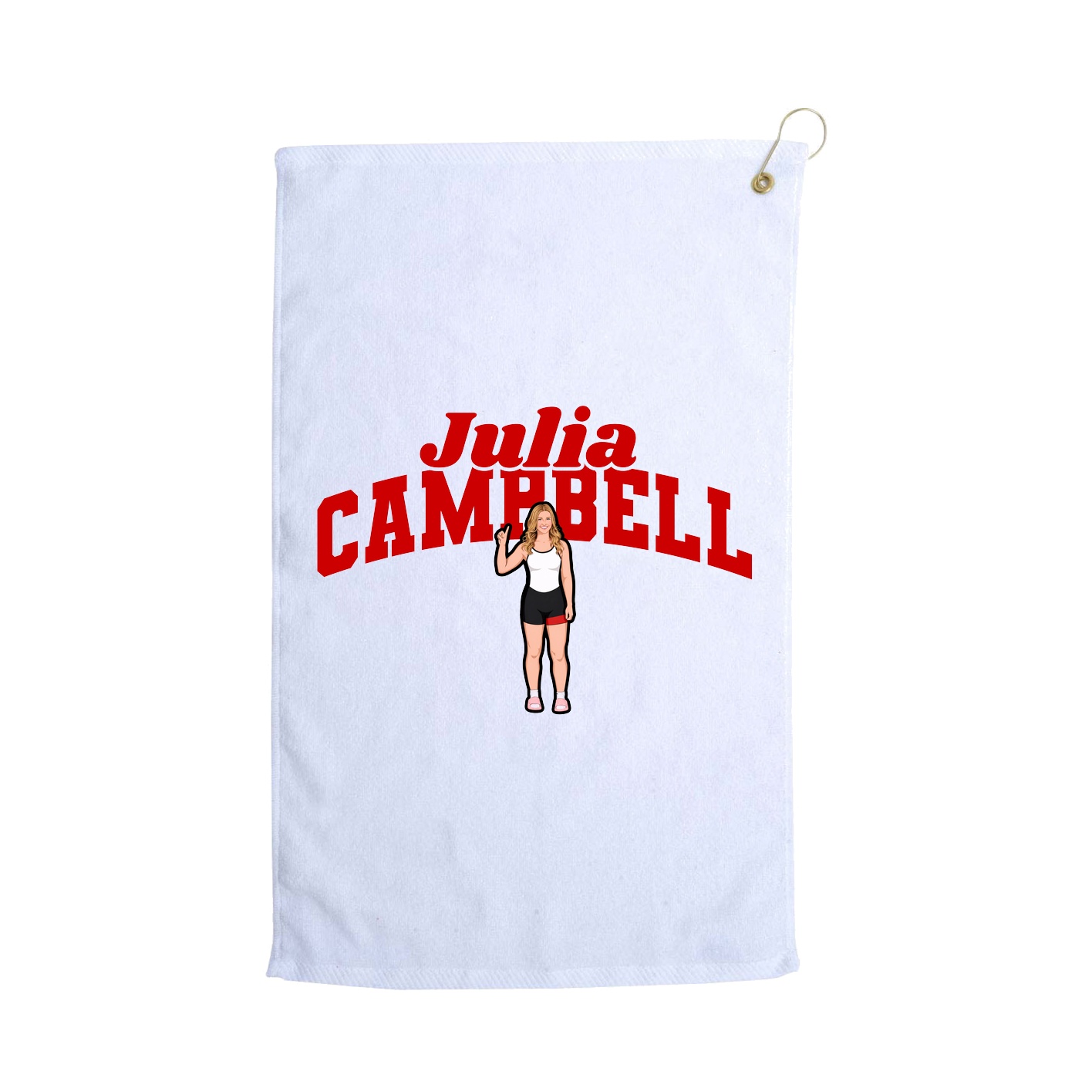 Golf Towel — Signature Arch in White
