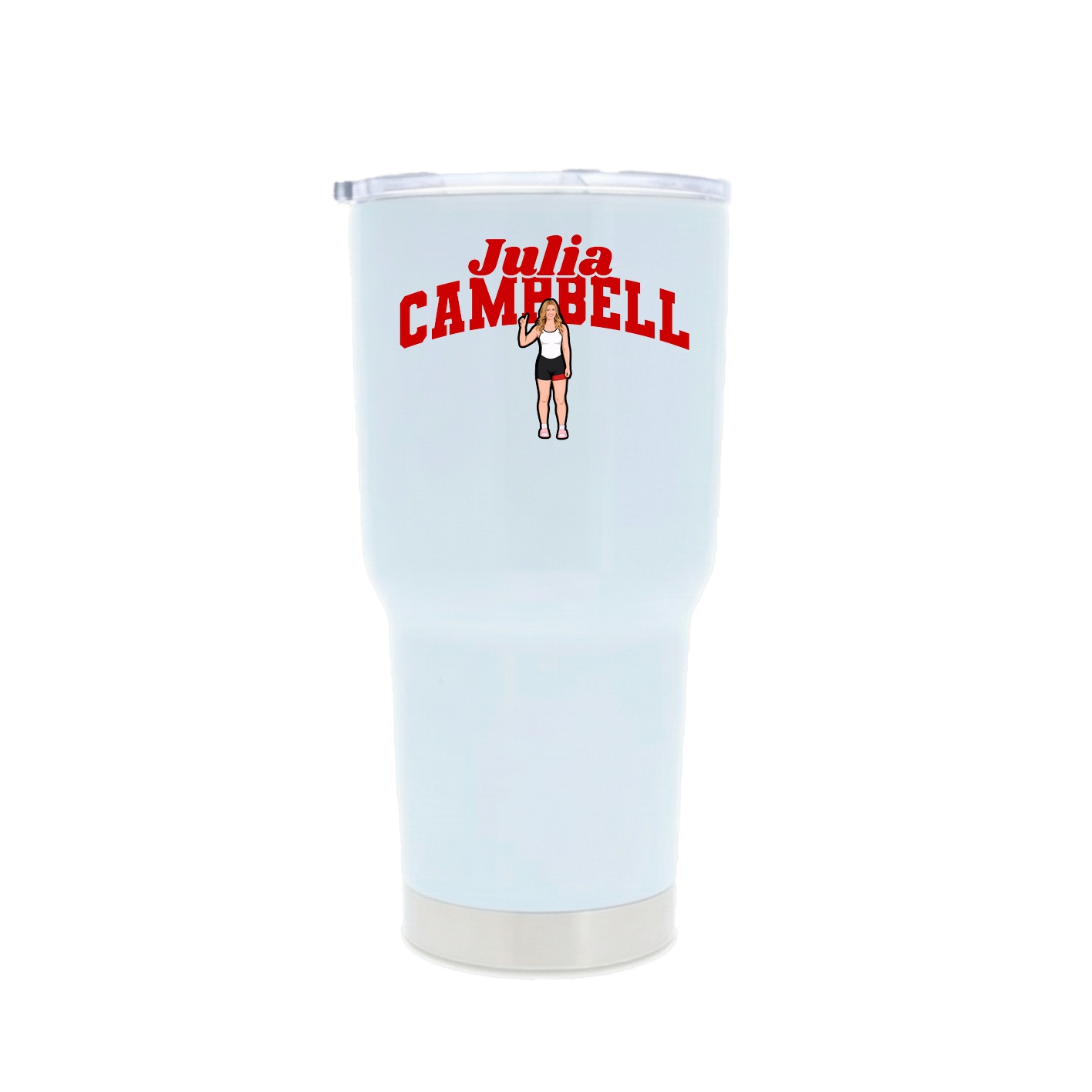 30oz Stainless Steel Tumbler — Signature Arch in White