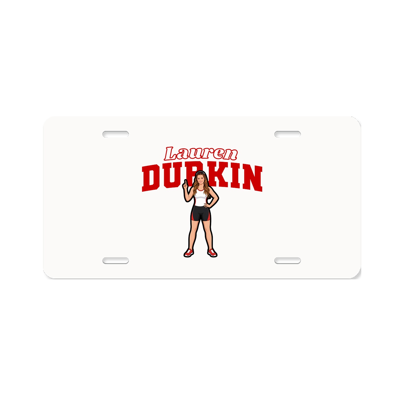 License Plate — Name Arch in Classic