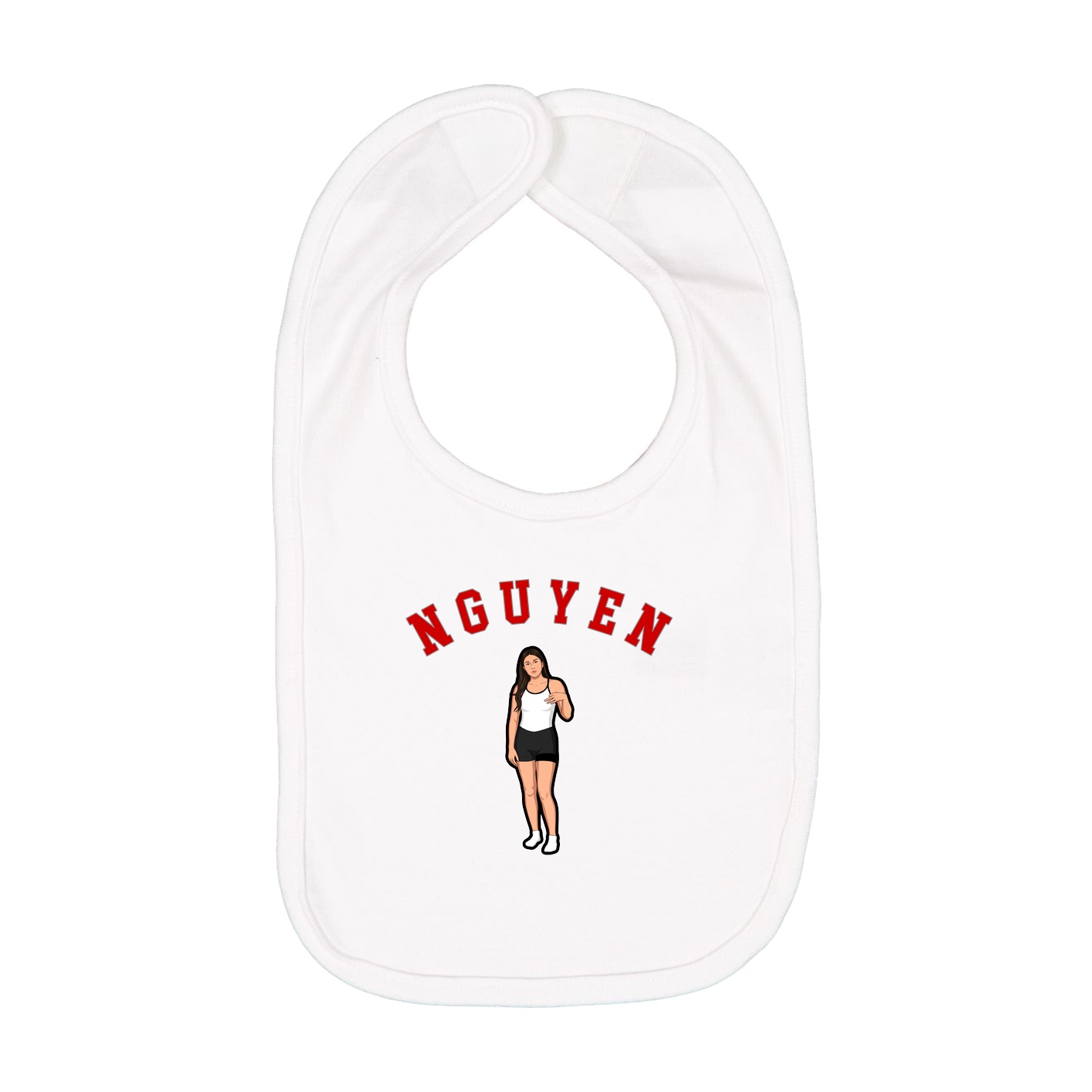 Infant Bib — Shirsey Arch in White