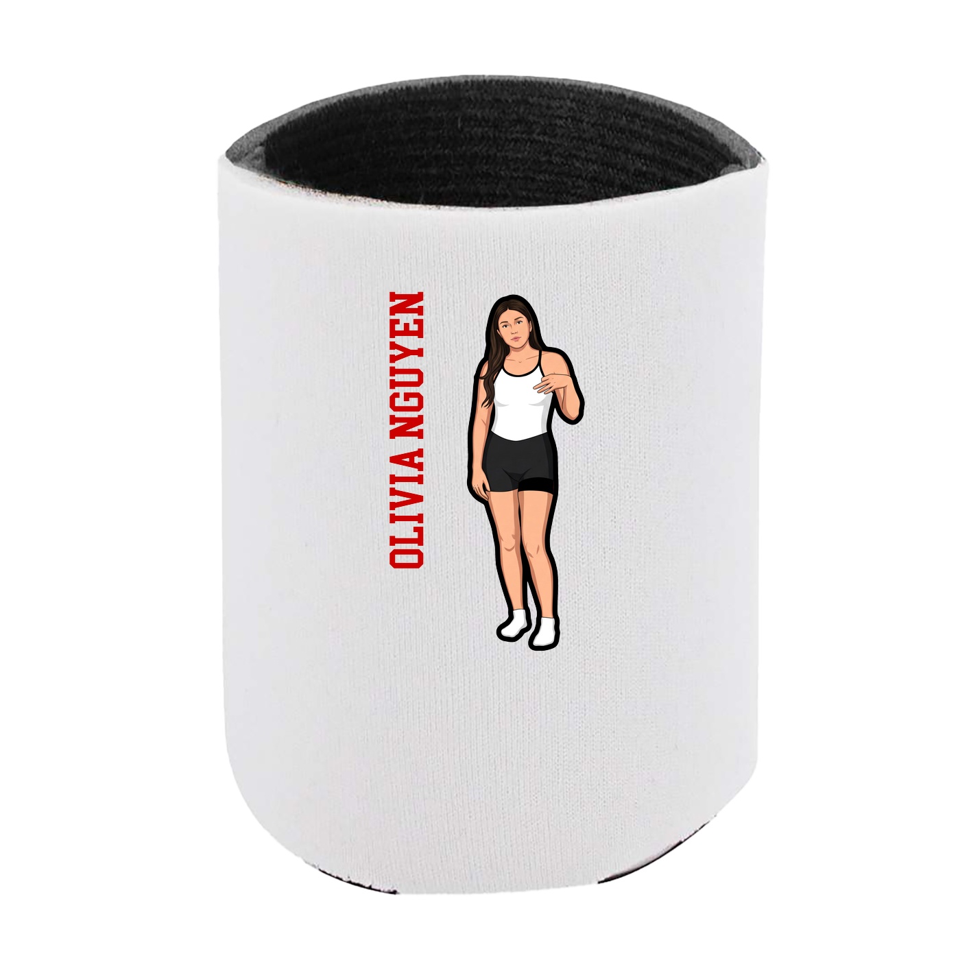 Can Holder — Name Vertical in White