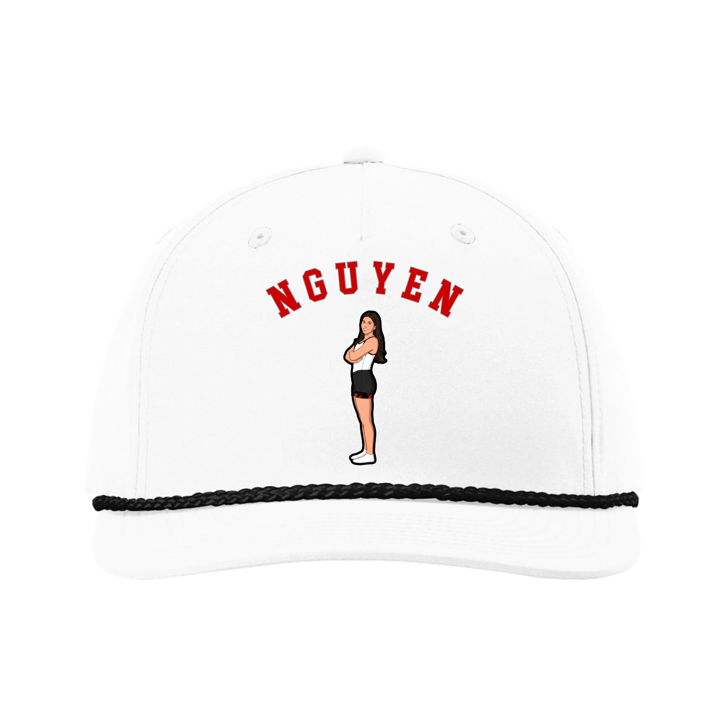 Five-Panel Classic Rope Cap — Shirsey Arch in White