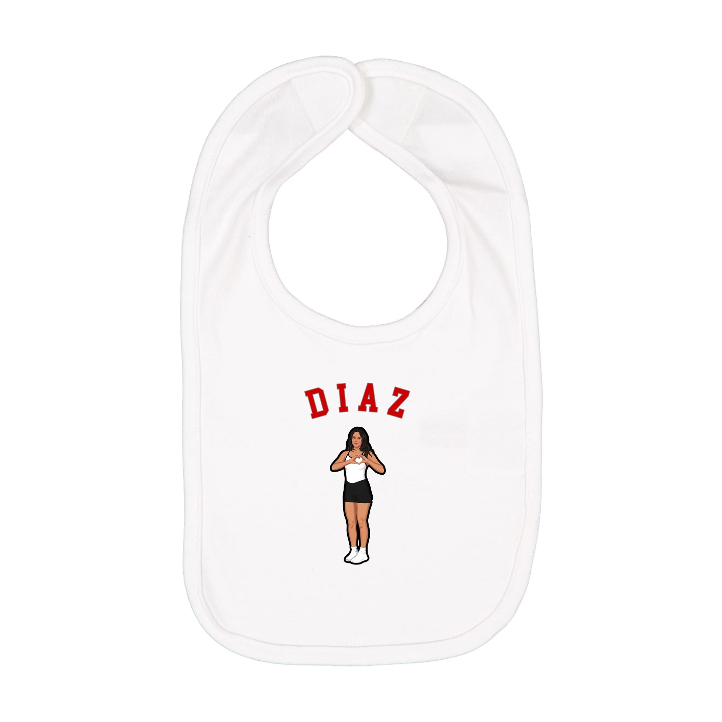 Infant Bib — Shirsey Arch in White