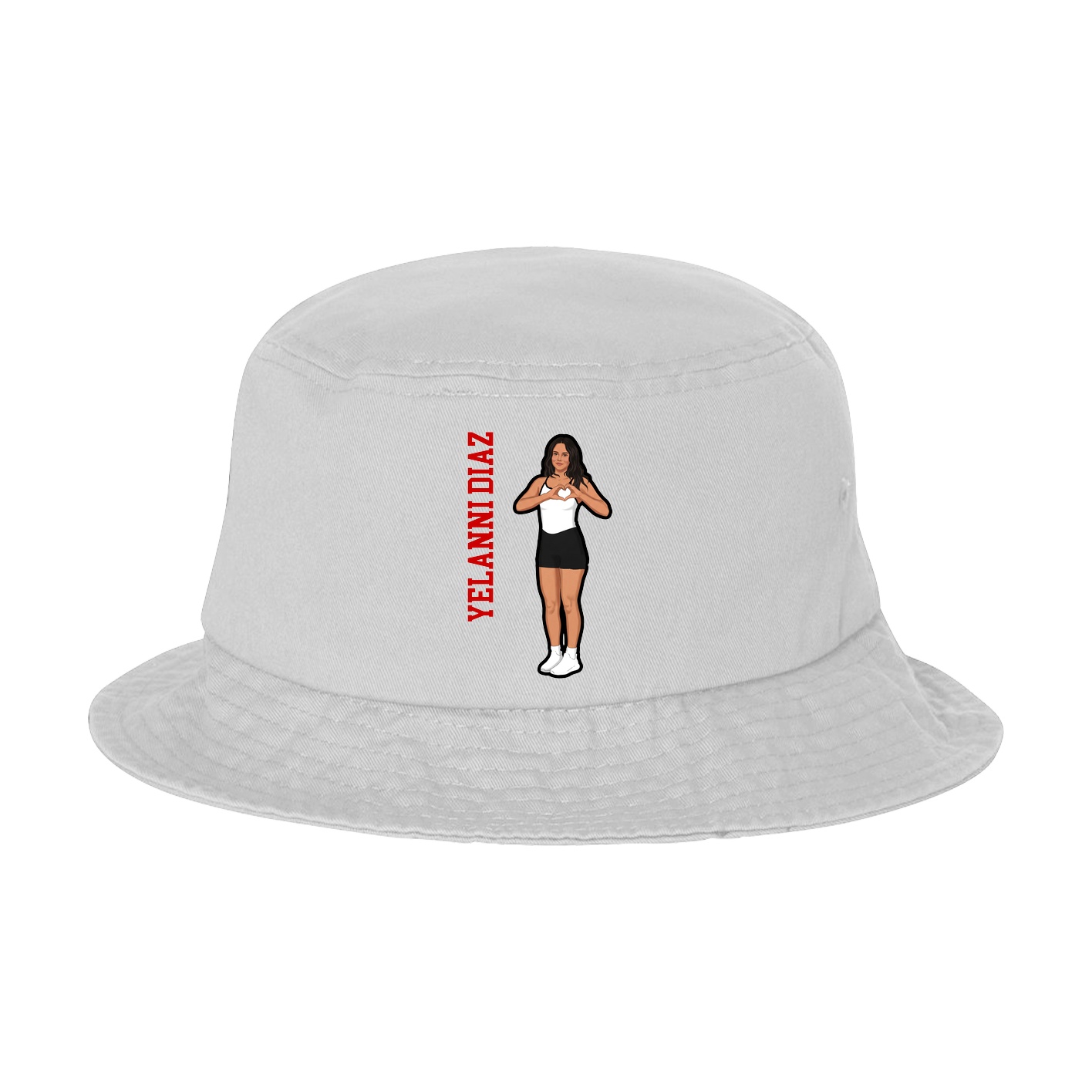 Bucket Cap — Name Vertical in White