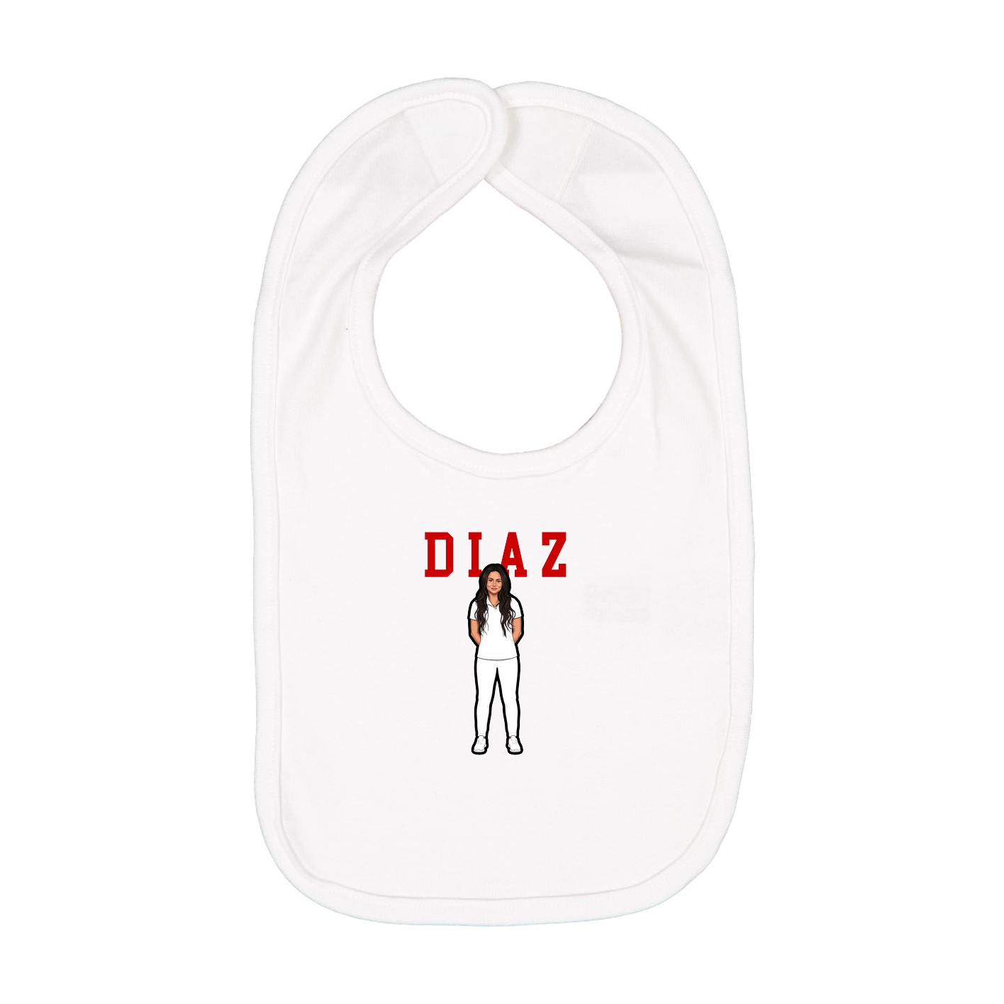 Infant Bib — Shirsey in White