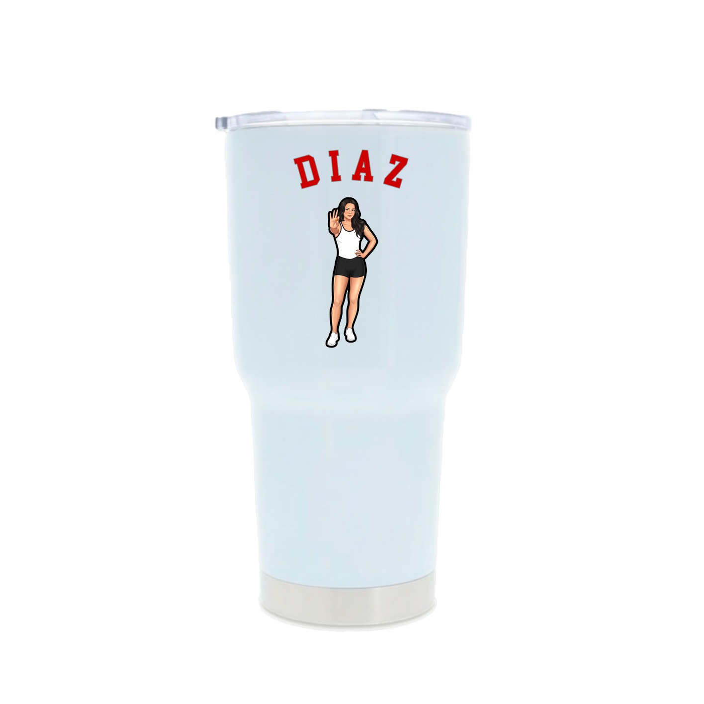30oz Stainless Steel Tumbler — Shirsey Arch in White