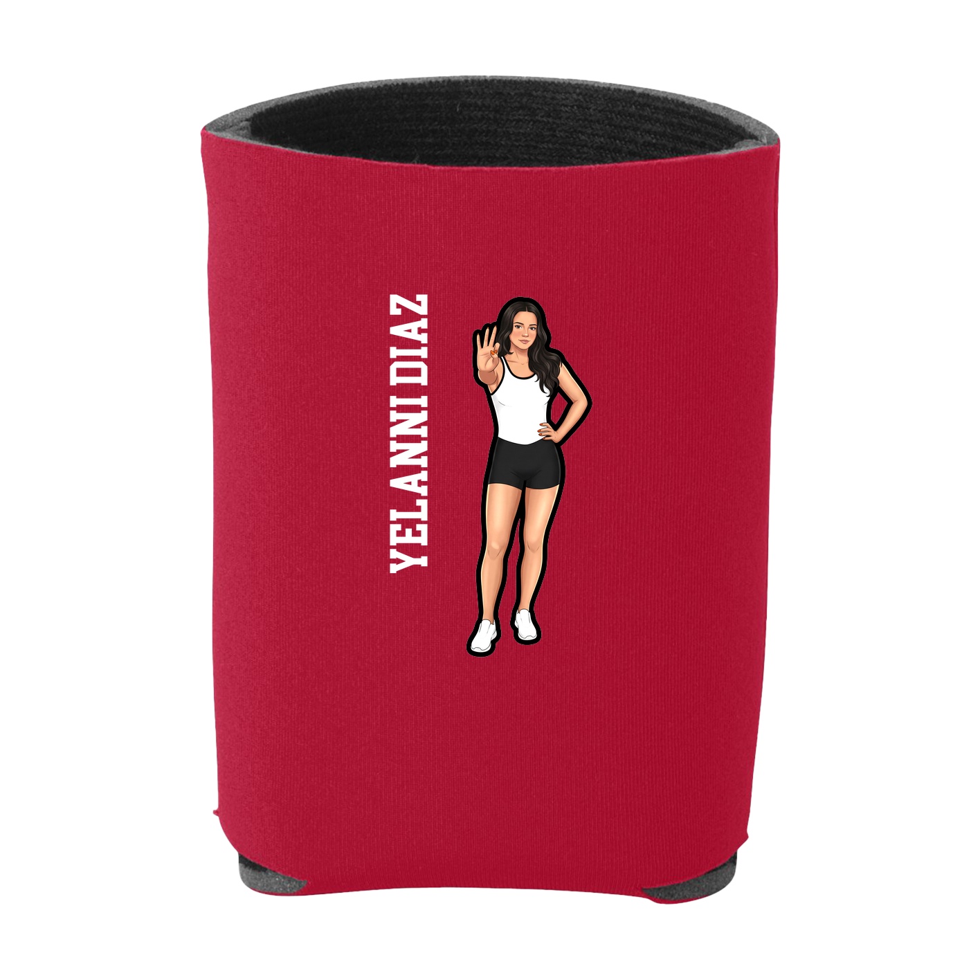 Can Holder — Name Vertical in Red