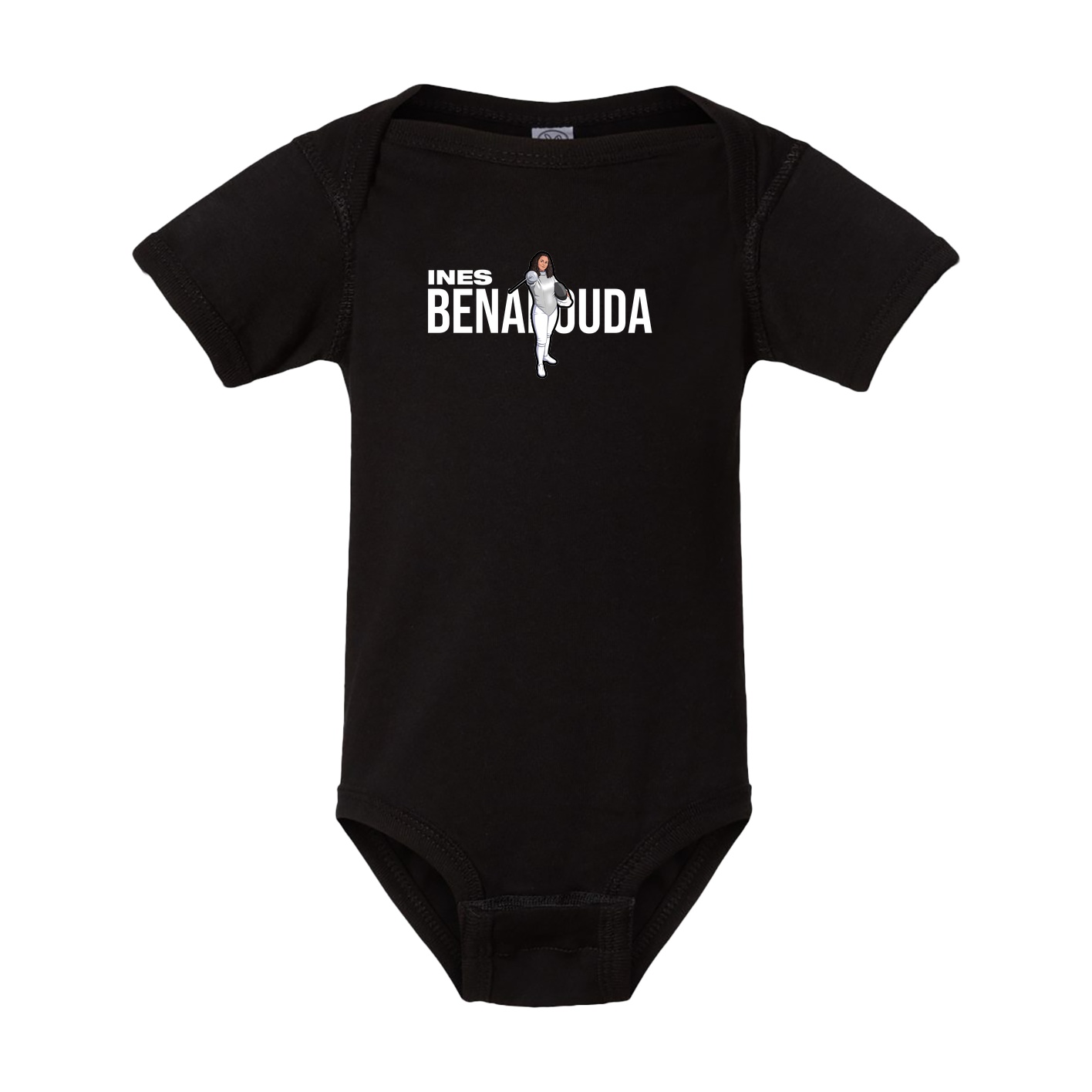 Baby Onesie — Player Name in Black