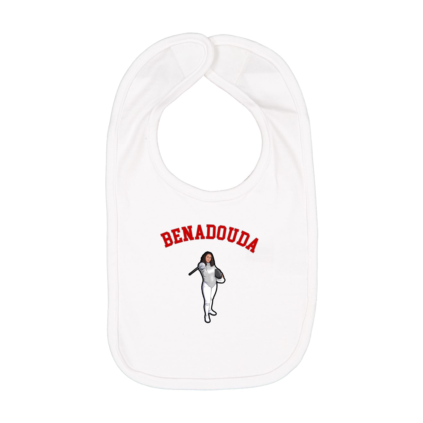 Infant Bib — Shirsey Arch in White