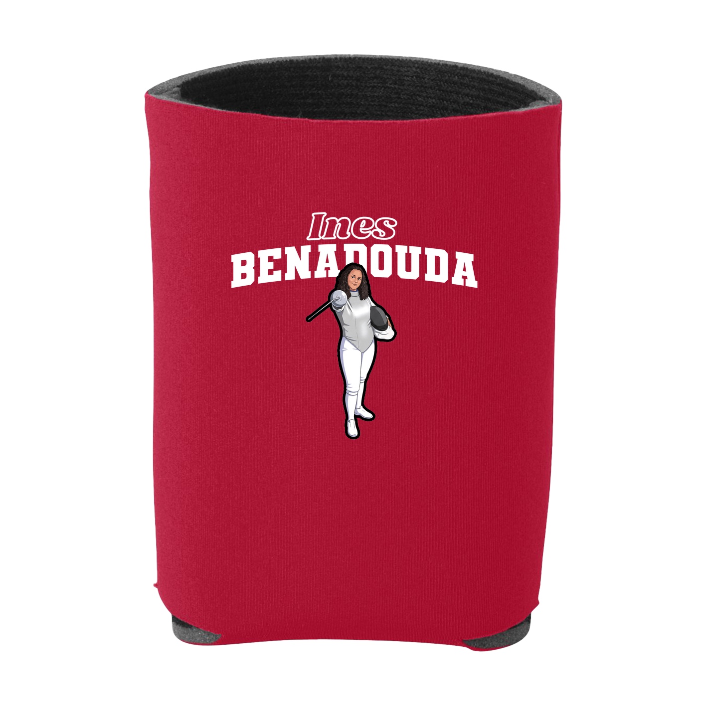 Can Holder — Name Arch in Red