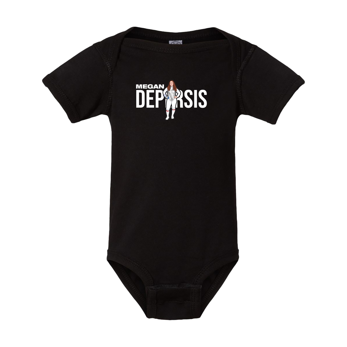 Baby Onesie — Player Name in Black