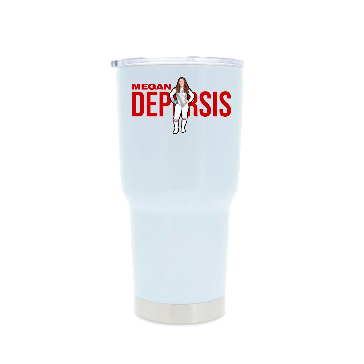 30oz Stainless Steel Tumbler — Player Name in White