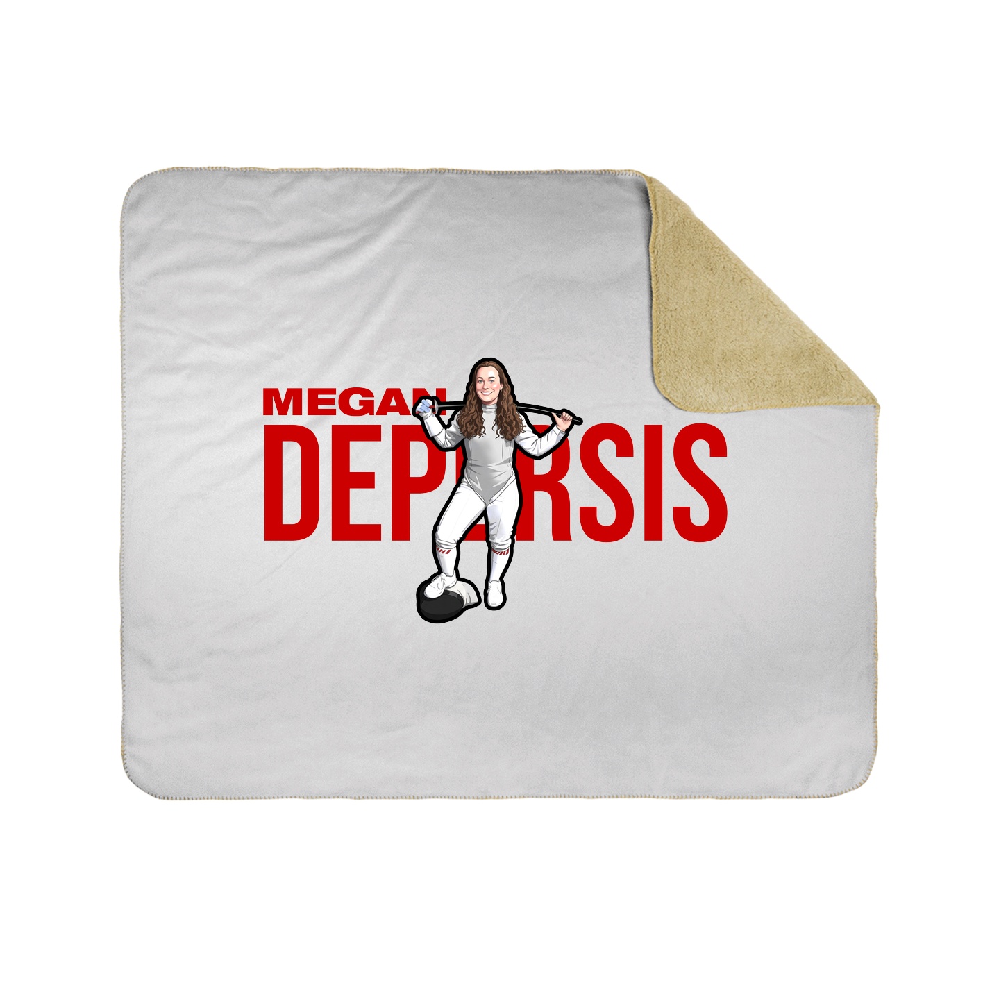 Throw Blanket — Player Name in White