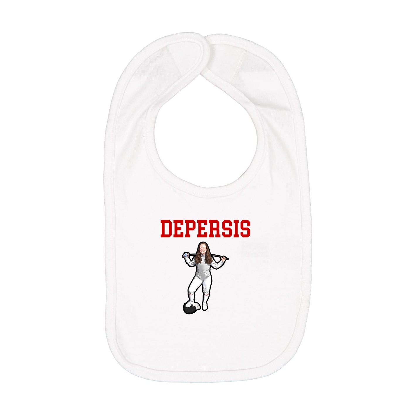 Infant Bib — Shirsey in White